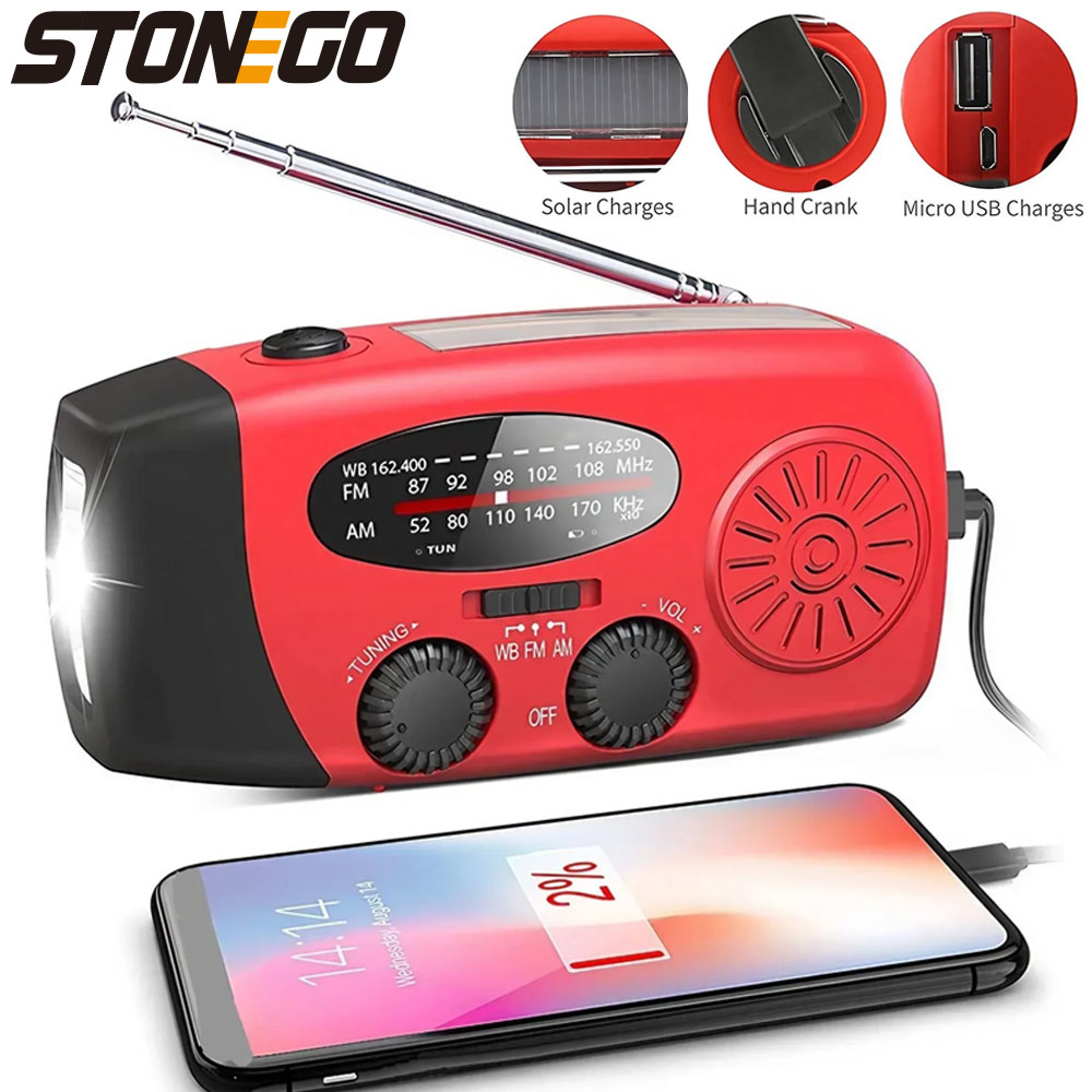 Solarpowered emergency radio buy now