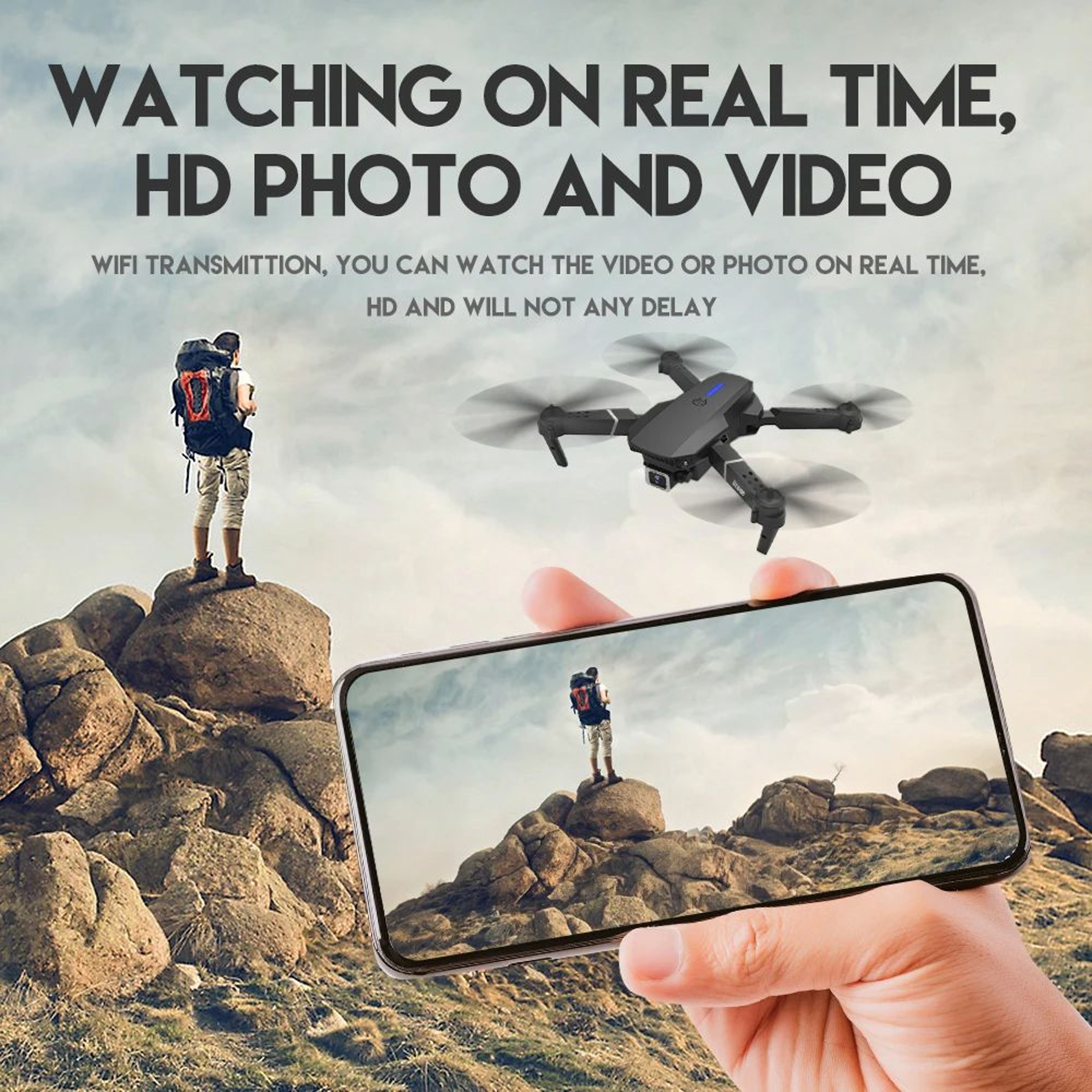 Professional 4K Drone With 1080P HD Camera Foldable RC Helicopter WIFI FPV Height Hold 5