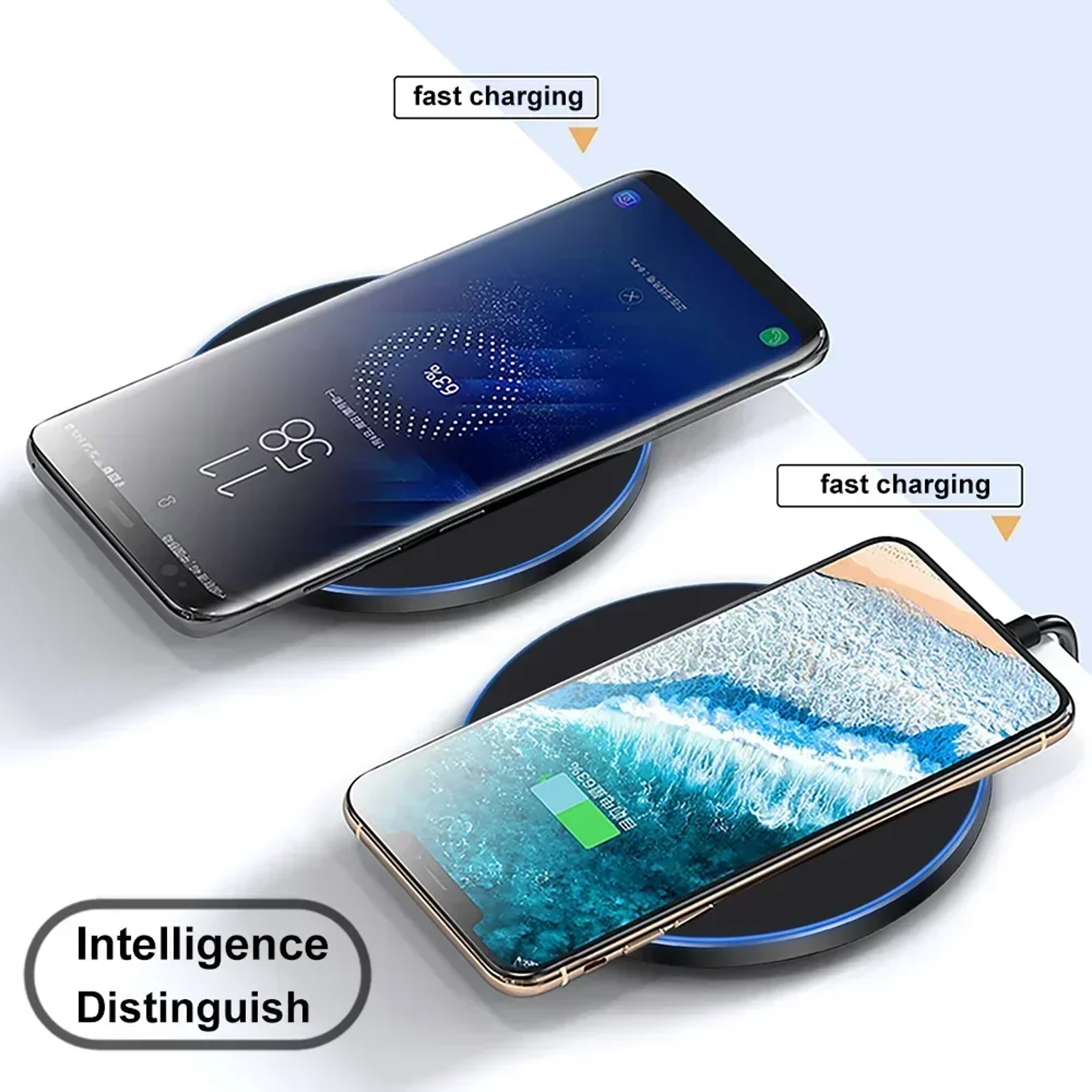 Fast Wireless Charger Pad for iPhone 15141312  Samsung S22S21 QiCertified Induction Charging