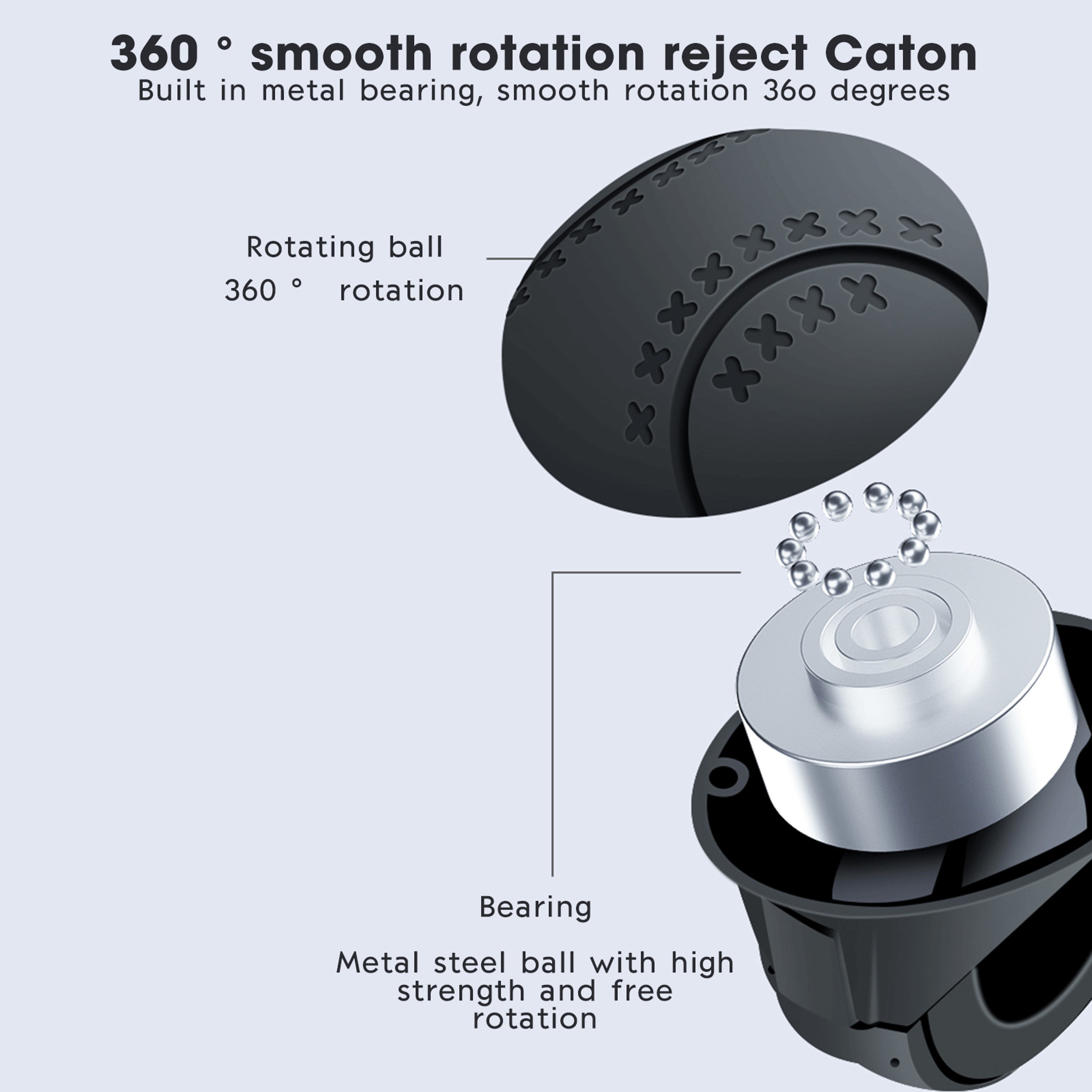 Steering Wheel Spinner – One-Handed Turning Booster with 360° Rotation – Heavy Duty Metal Bearing & Anti-Slip Design – view 3