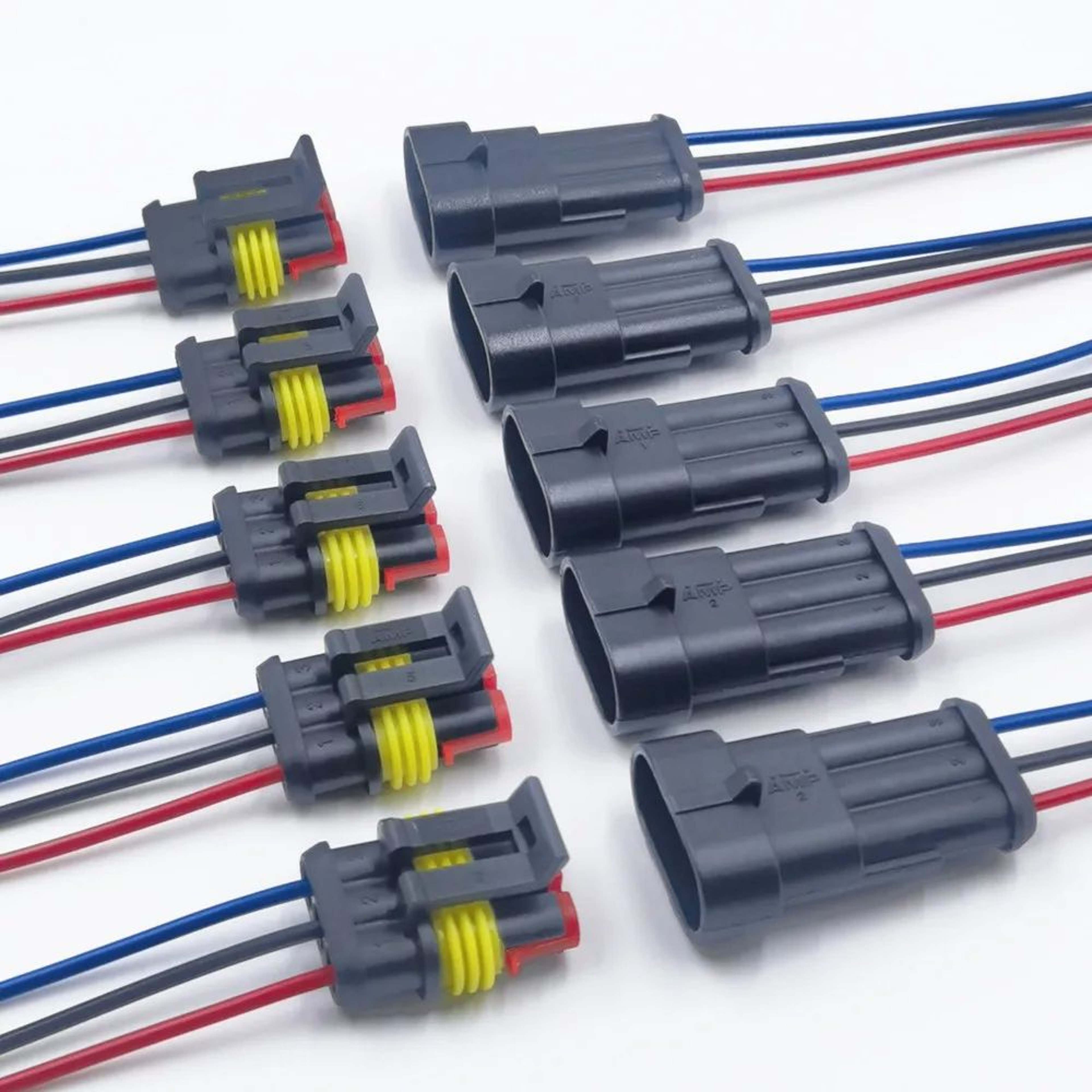Waterproof Electrical Connector  10Pcs QuickConnect Terminals With Wire For Cars Boats  Marine 8