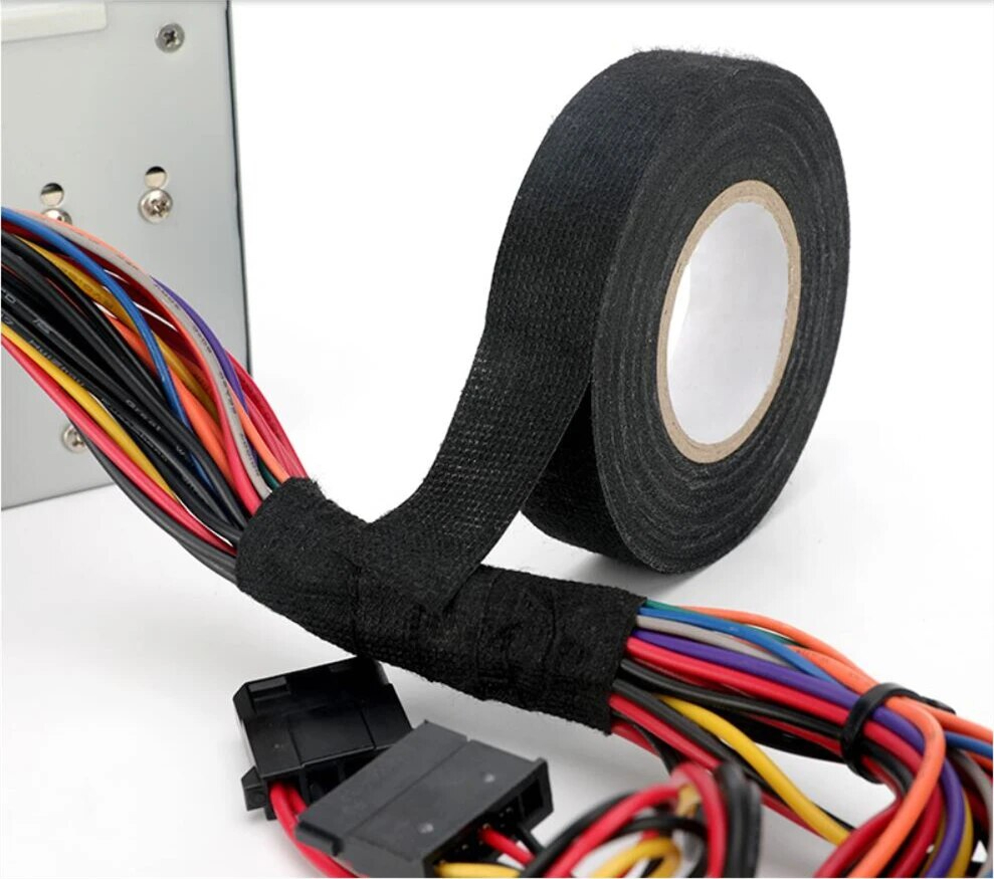 Coroplast Adhesive Cloth Tape – 15M Flame Retardant & Heat-Resistant for Automotive Cable Loom Wrapping – view 4