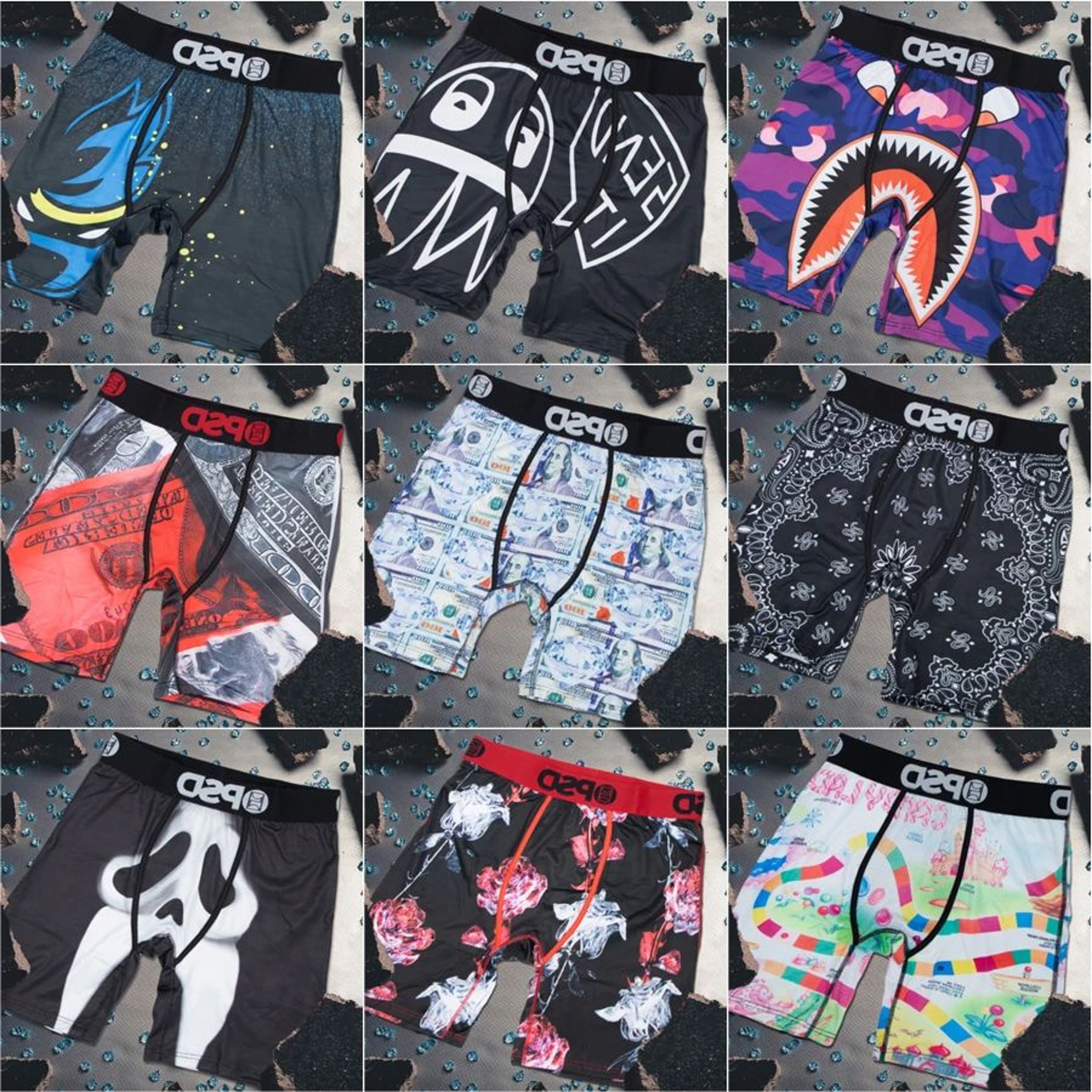 Sexy Men Boxer Underwear Plus Size  Breathable Mens Boxershorts  Fashion Printed Man Briefs Trunks