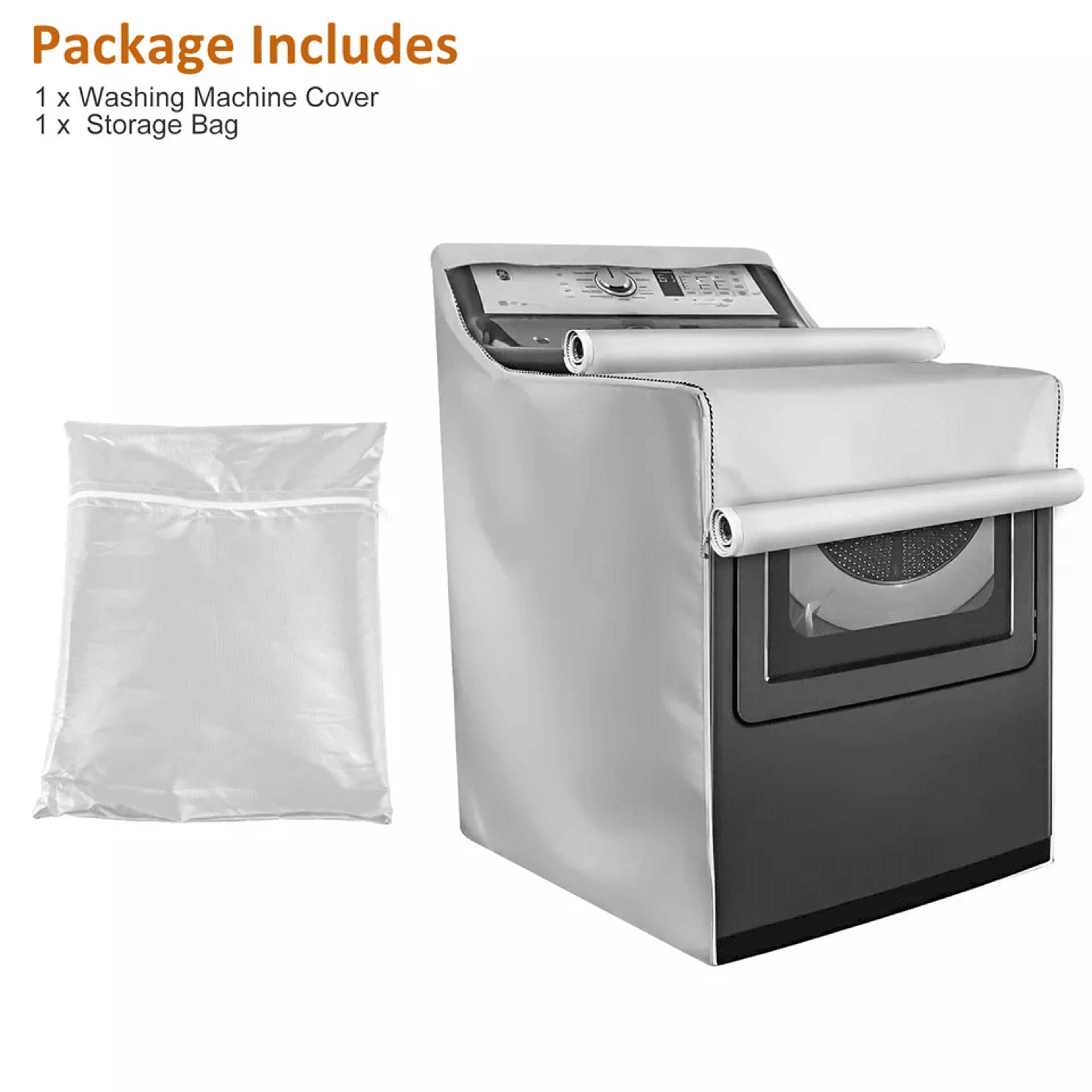 Waterproof Washing Machine Top Dust Cover Oxford Cloth Laundry Washer Dryer Protect Dustproof Outdo 7
