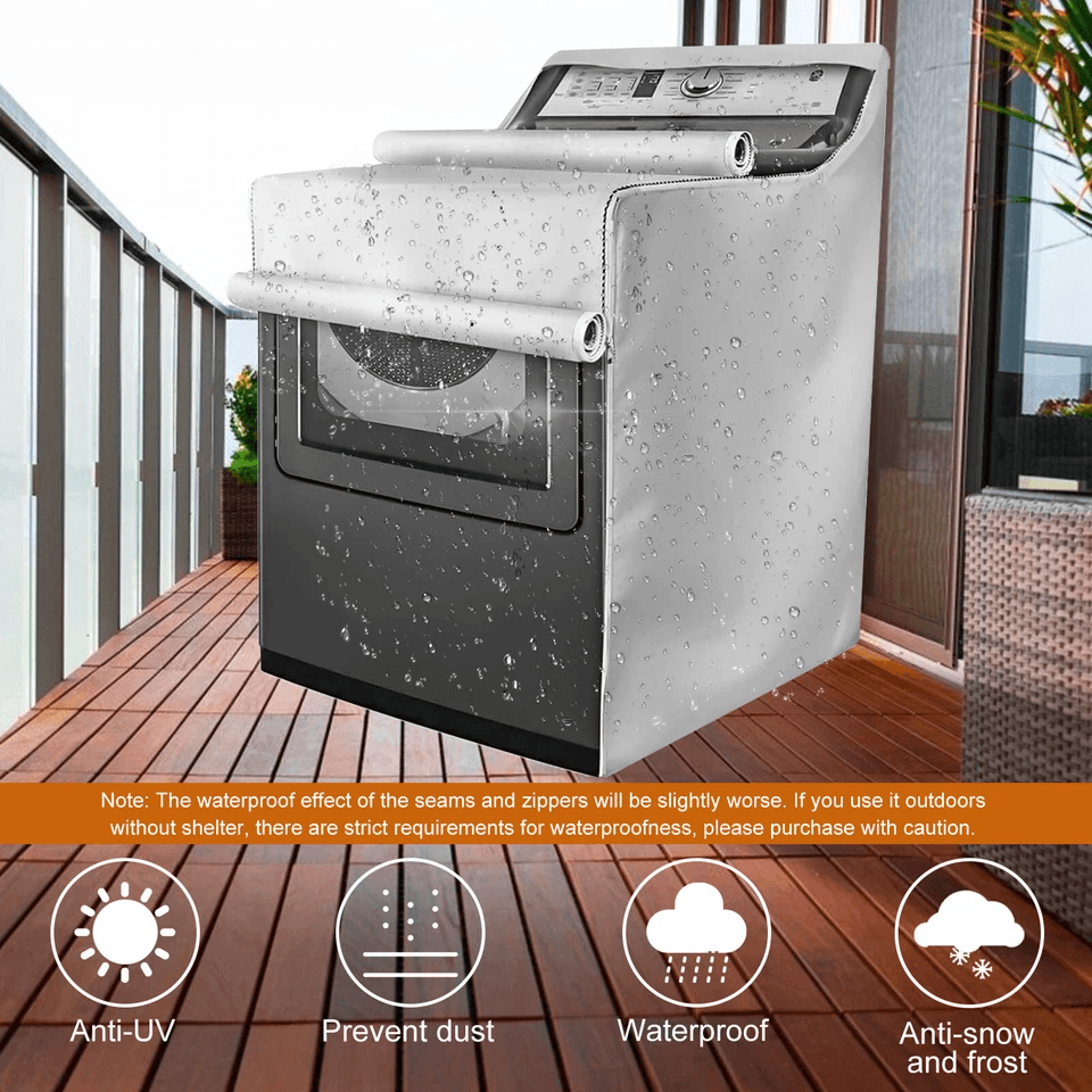 Waterproof Washing Machine Top Dust Cover Oxford Cloth Laundry Washer Dryer Protect Dustproof Outdo 1