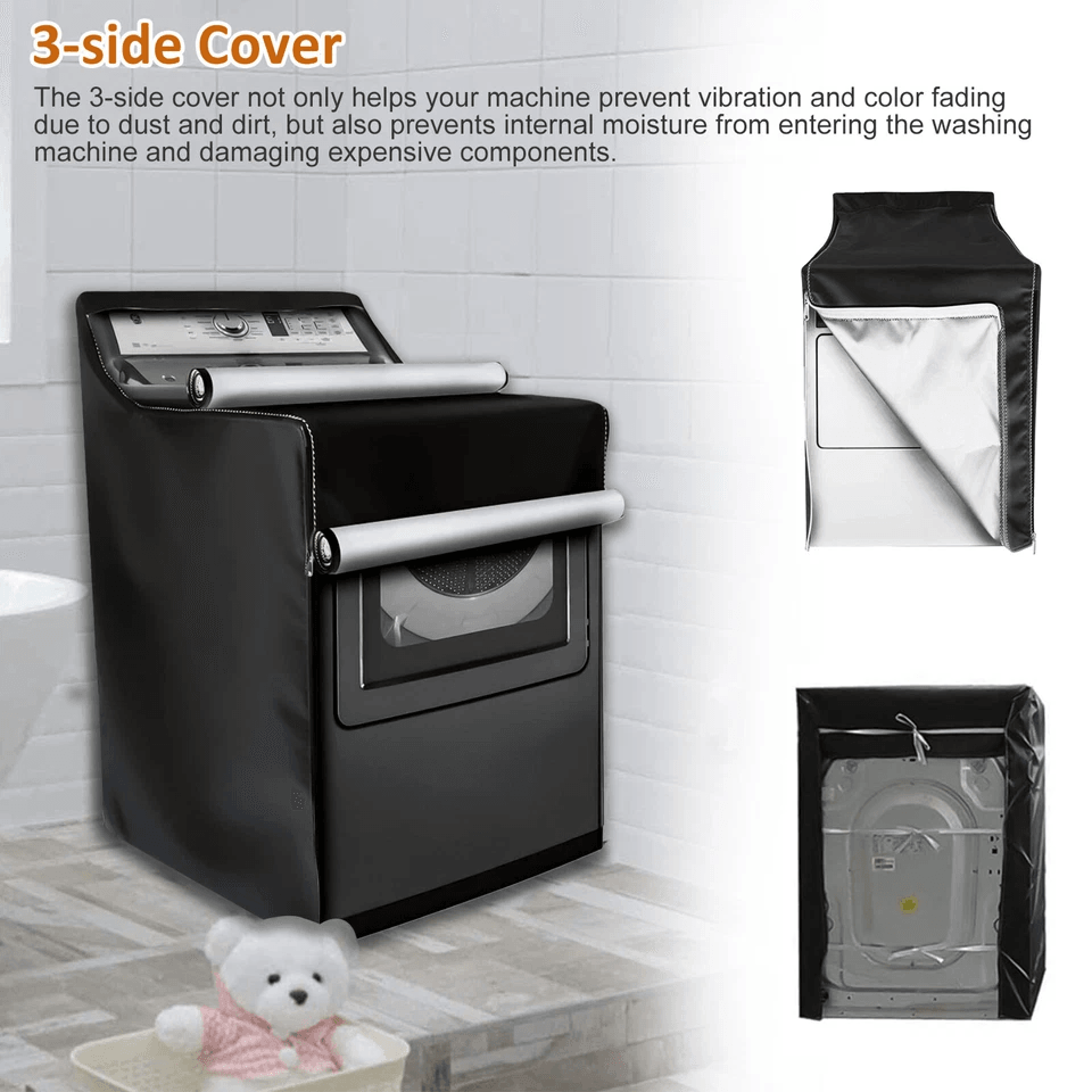 Waterproof Washing Machine Top Dust Cover Oxford Cloth Laundry Washer Dryer Protect Dustproof Outdo 4