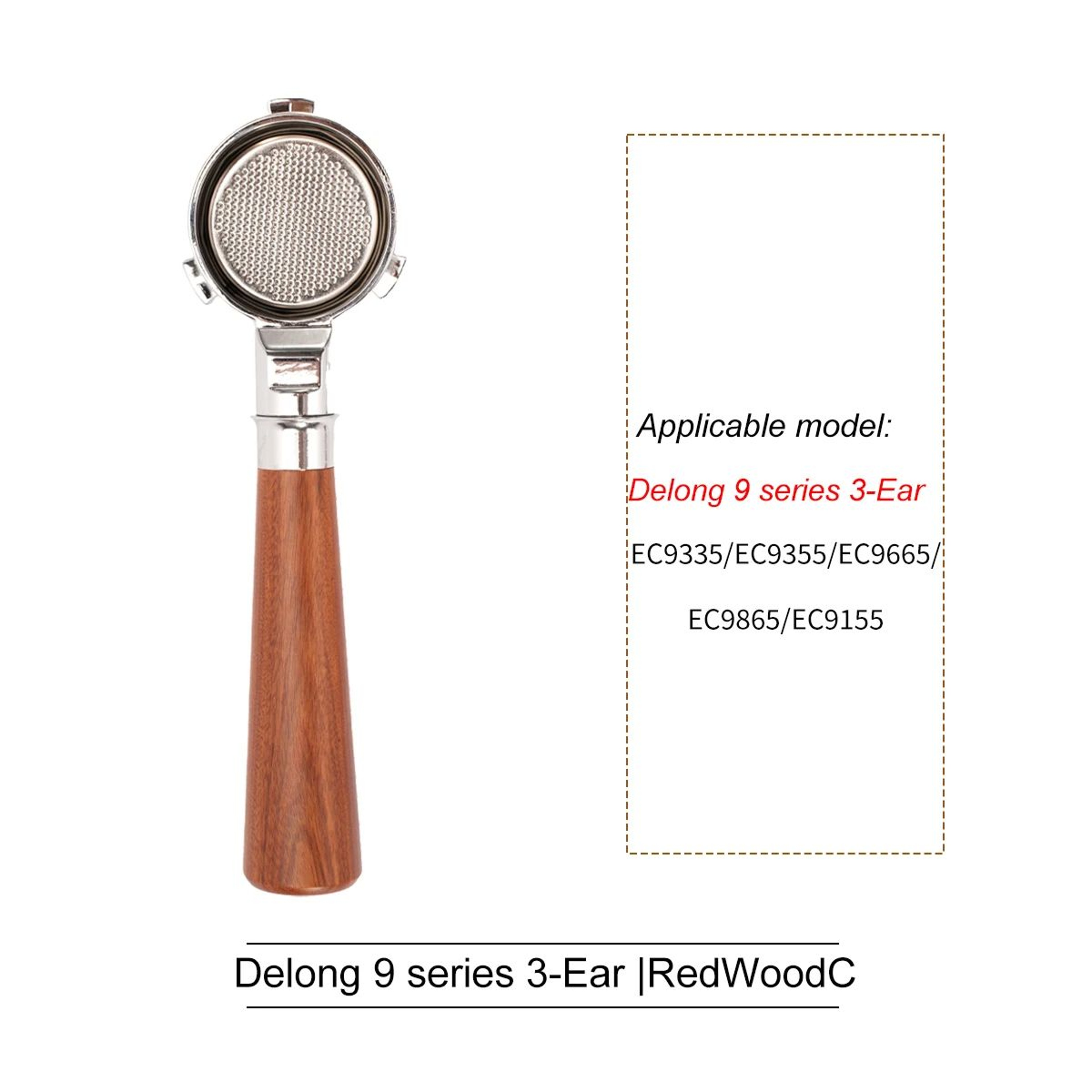 Professional Bottomless Portafilter For DeLonghi Espresso Machine Coffee Handle  Filter Basket Repl 23
