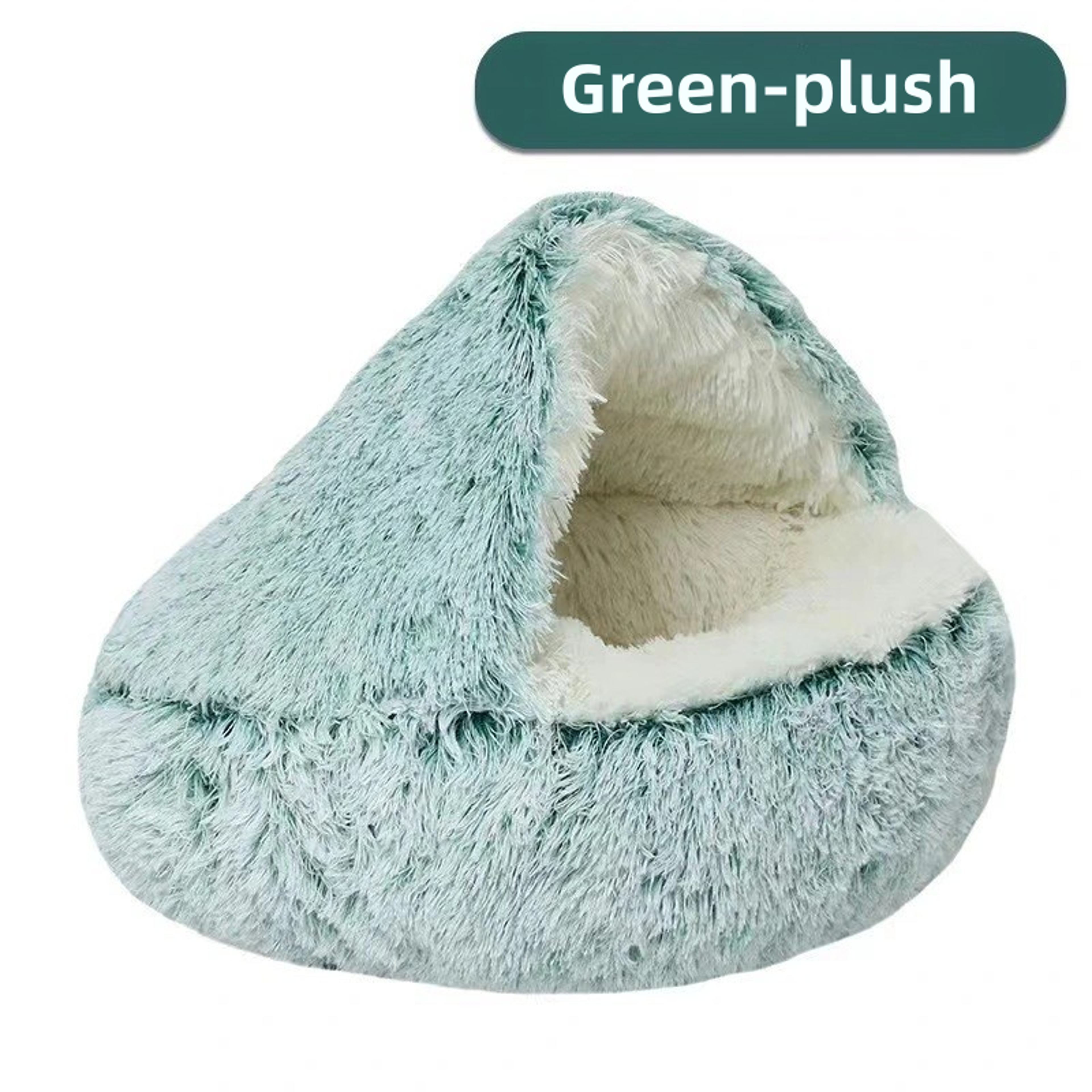 Winter Plush Pet Bed Semi Enclosed Cat  Dog Nest With Warm Comforter For AutumnWinter 5