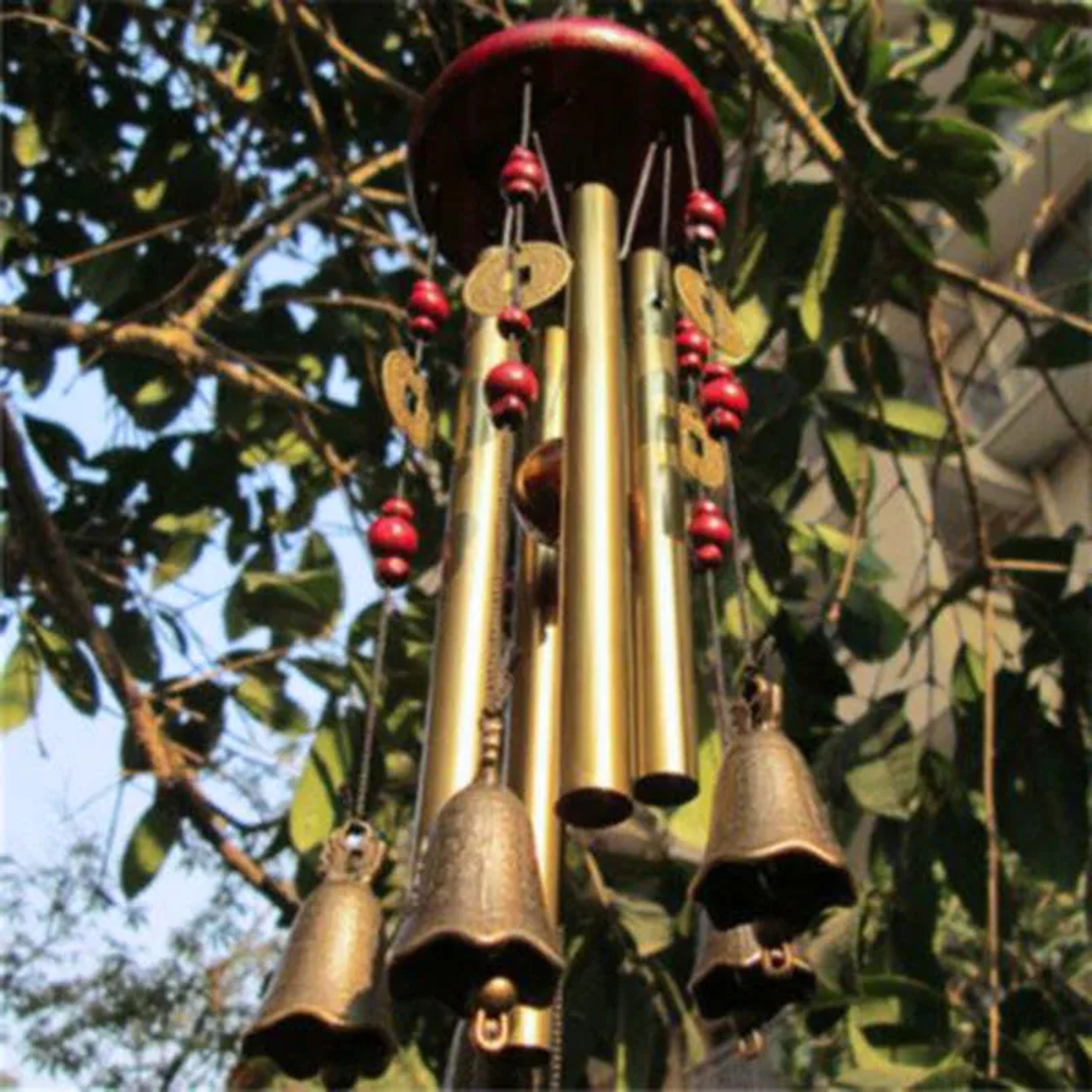Hanging Wind Chime Large Metal Bells For Church Garden  Home Decor Brings Good Luck  Harmony 0