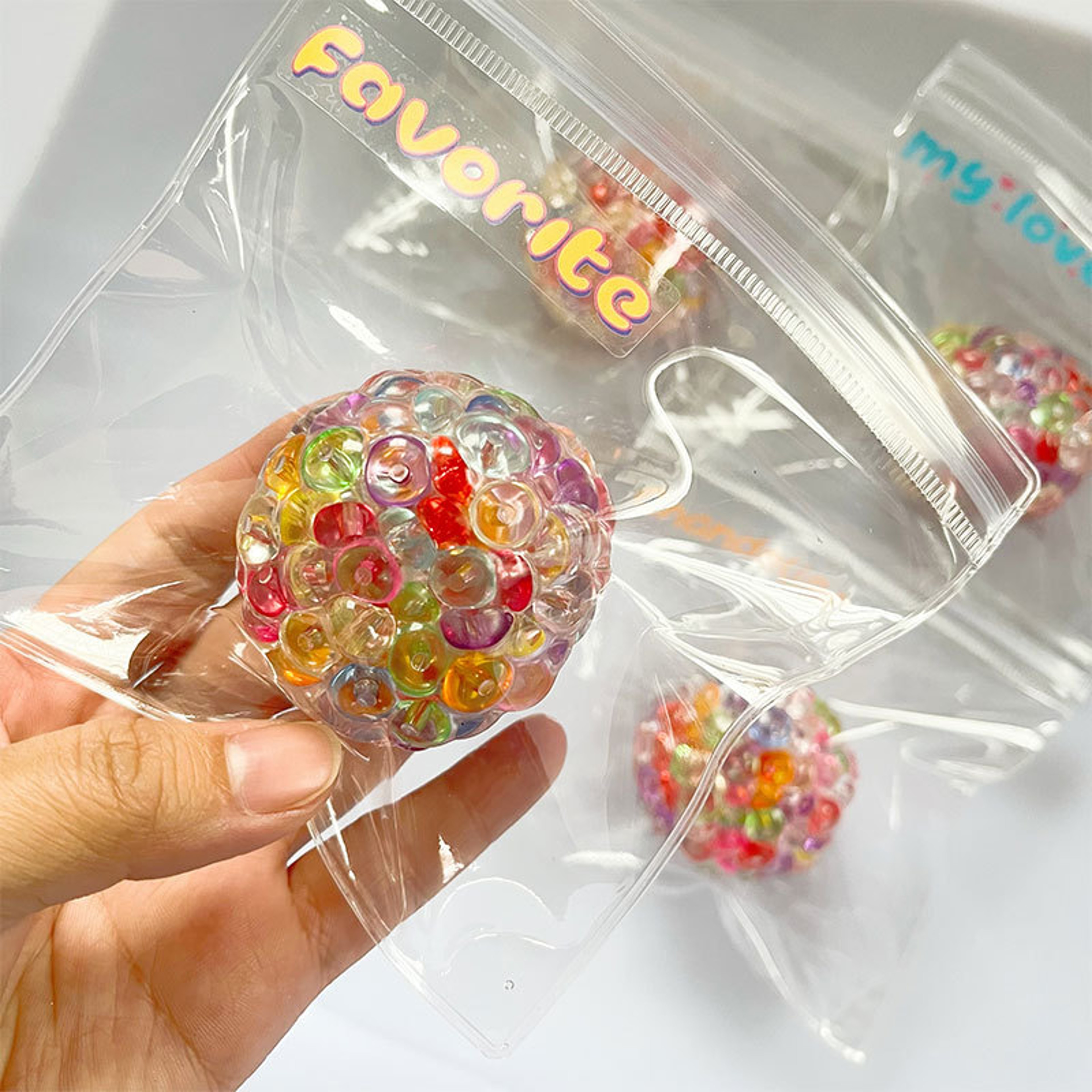 Squishy Balls Stress Relief Toy,Super Soft Ice Beads Sensory Fidget Toy for Kids &Adults,Anxiety Relaxation Squeeze ball – view 7