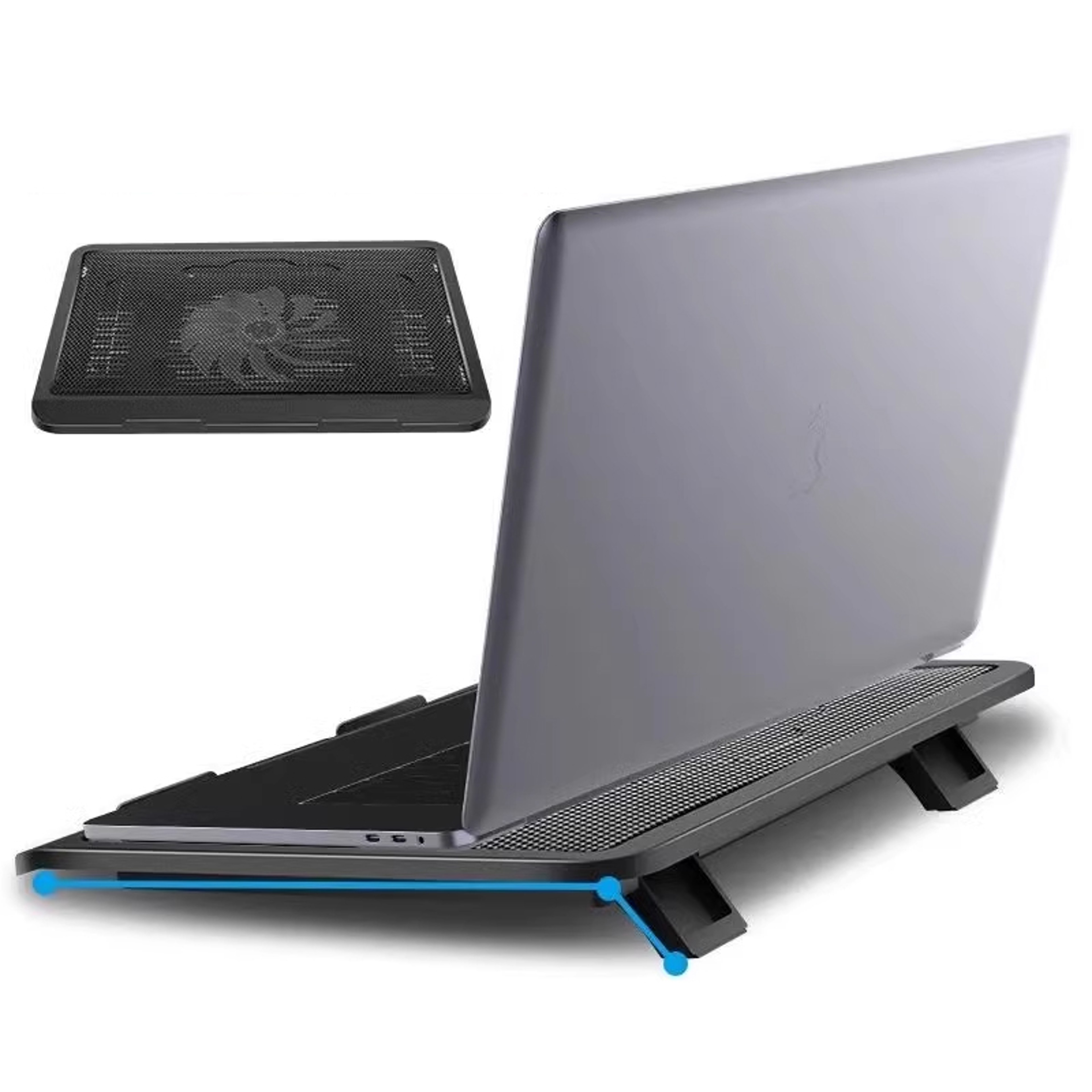 Universal Laptop Cooling Pad, Strong Winds Mute Cooling Base, Large Fan Radiator, Laptop Stand for Notebook Tablets – view 2