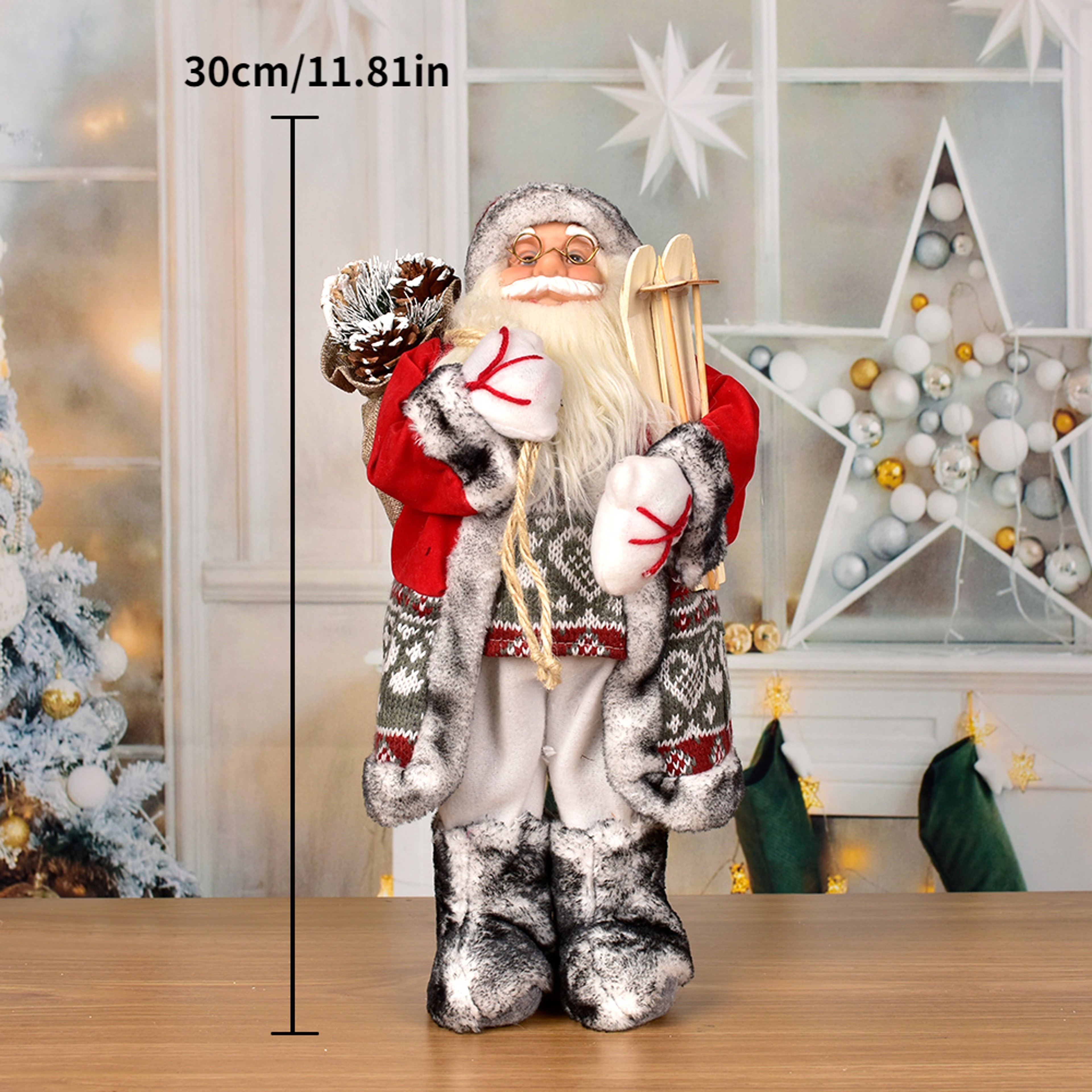 Santa Claus Christmas Decorations, Layout Window Decoration, Holiday Decoration Ornaments – view 21
