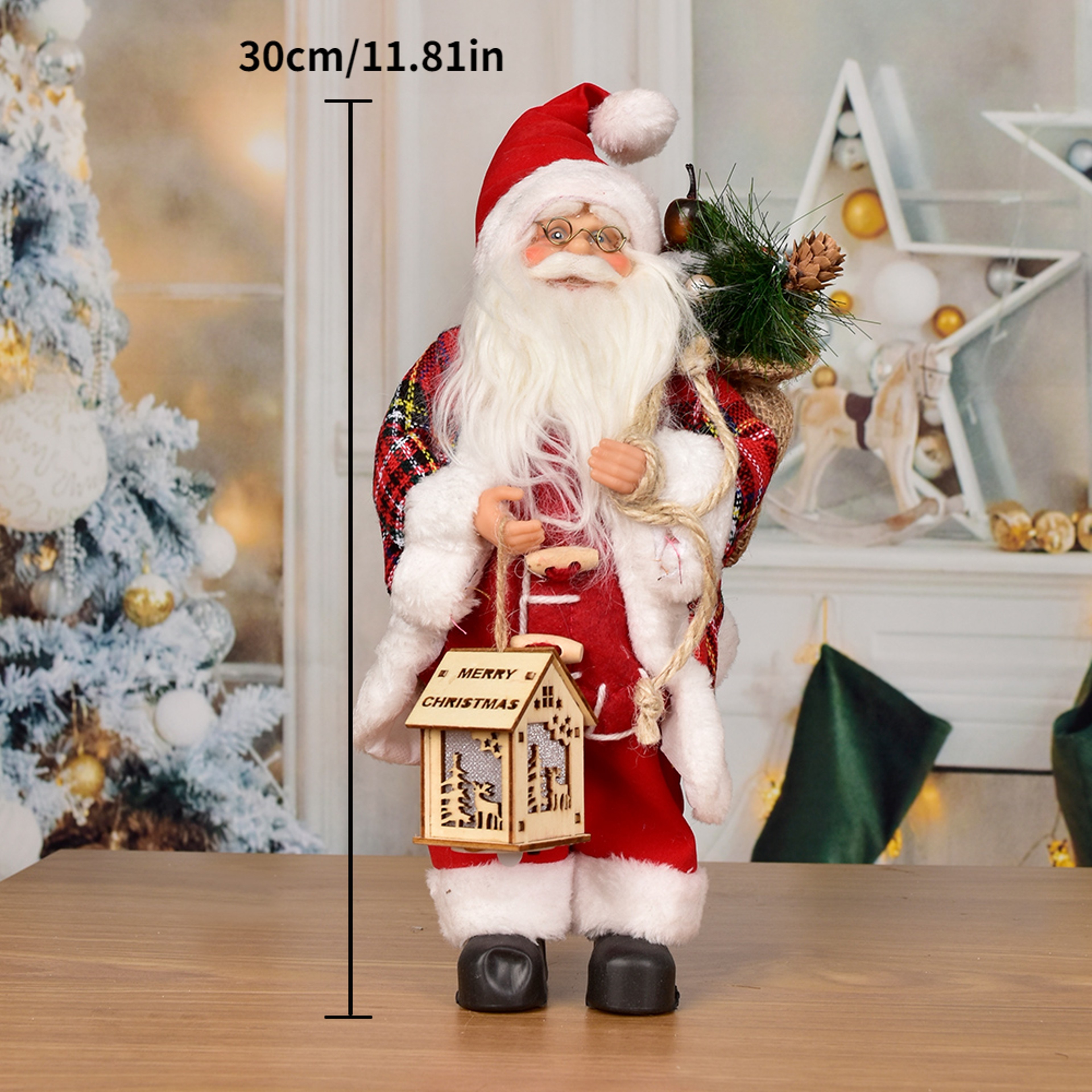 Santa Claus Christmas Decorations, Layout Window Decoration, Holiday Decoration Ornaments – view 25