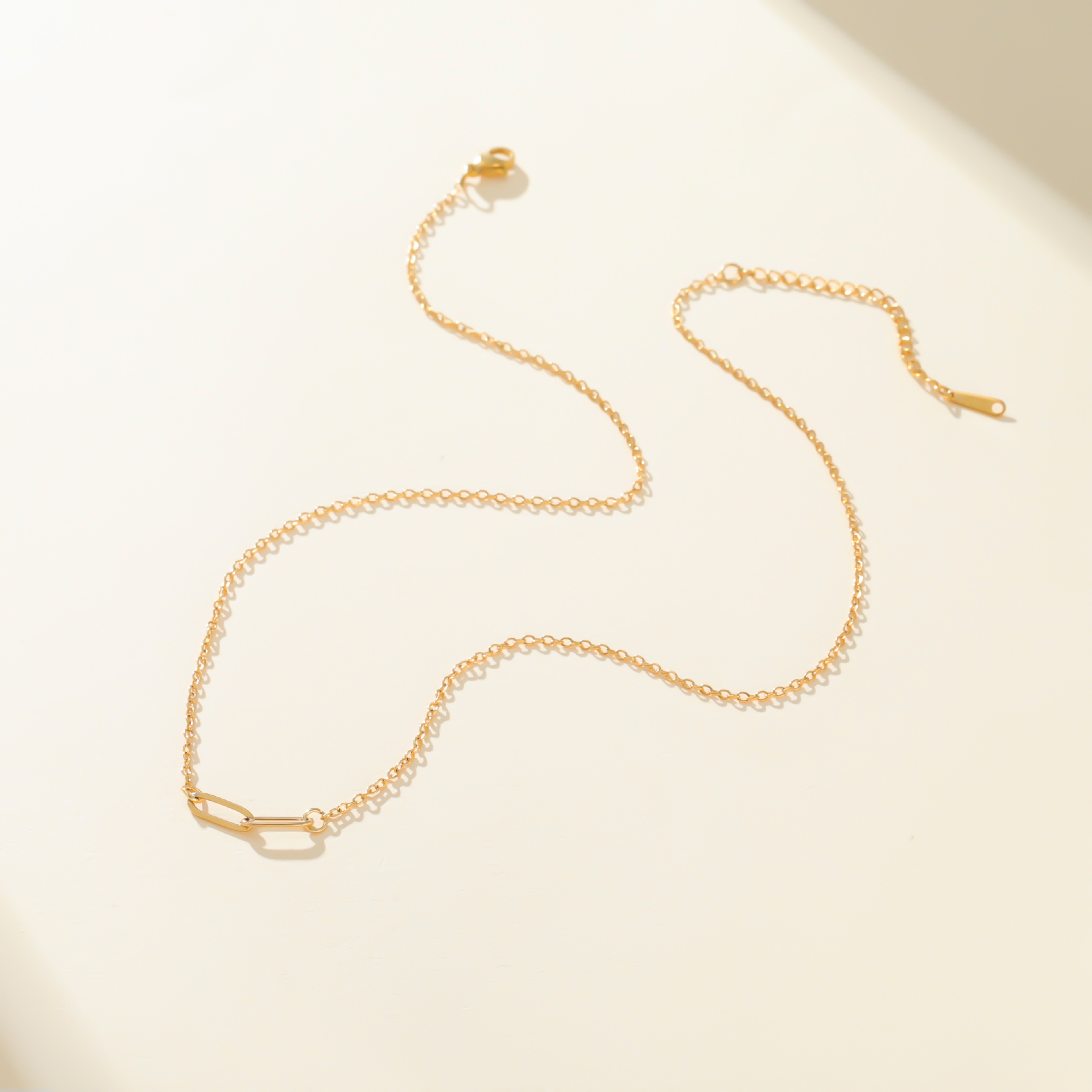 Stainless Steel Paperclip Chain Necklace Minimalist Choker For Women 3