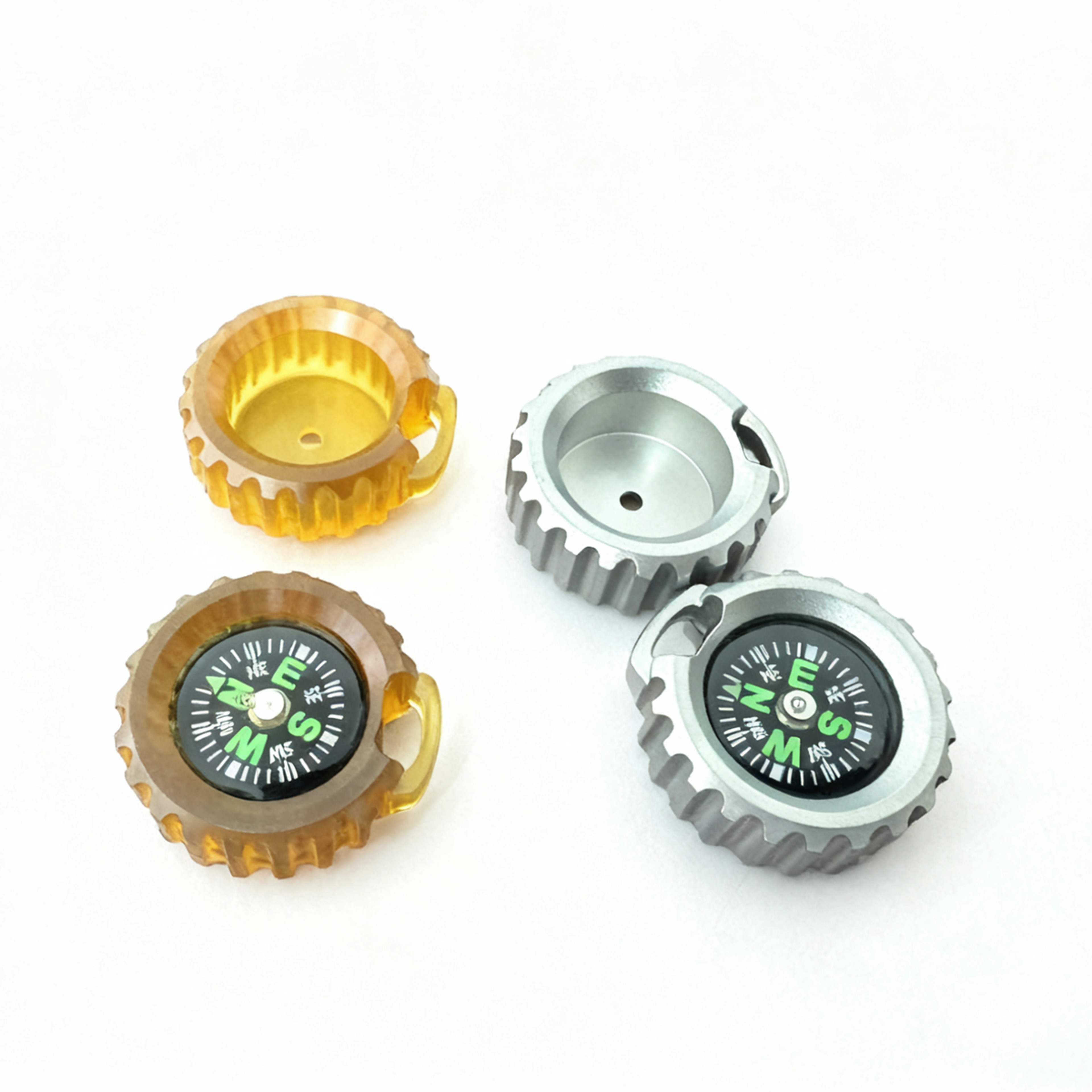 Titanium Compass Pendant Portable Survival Navigation Tool For Outdoor Emergency Travel 2