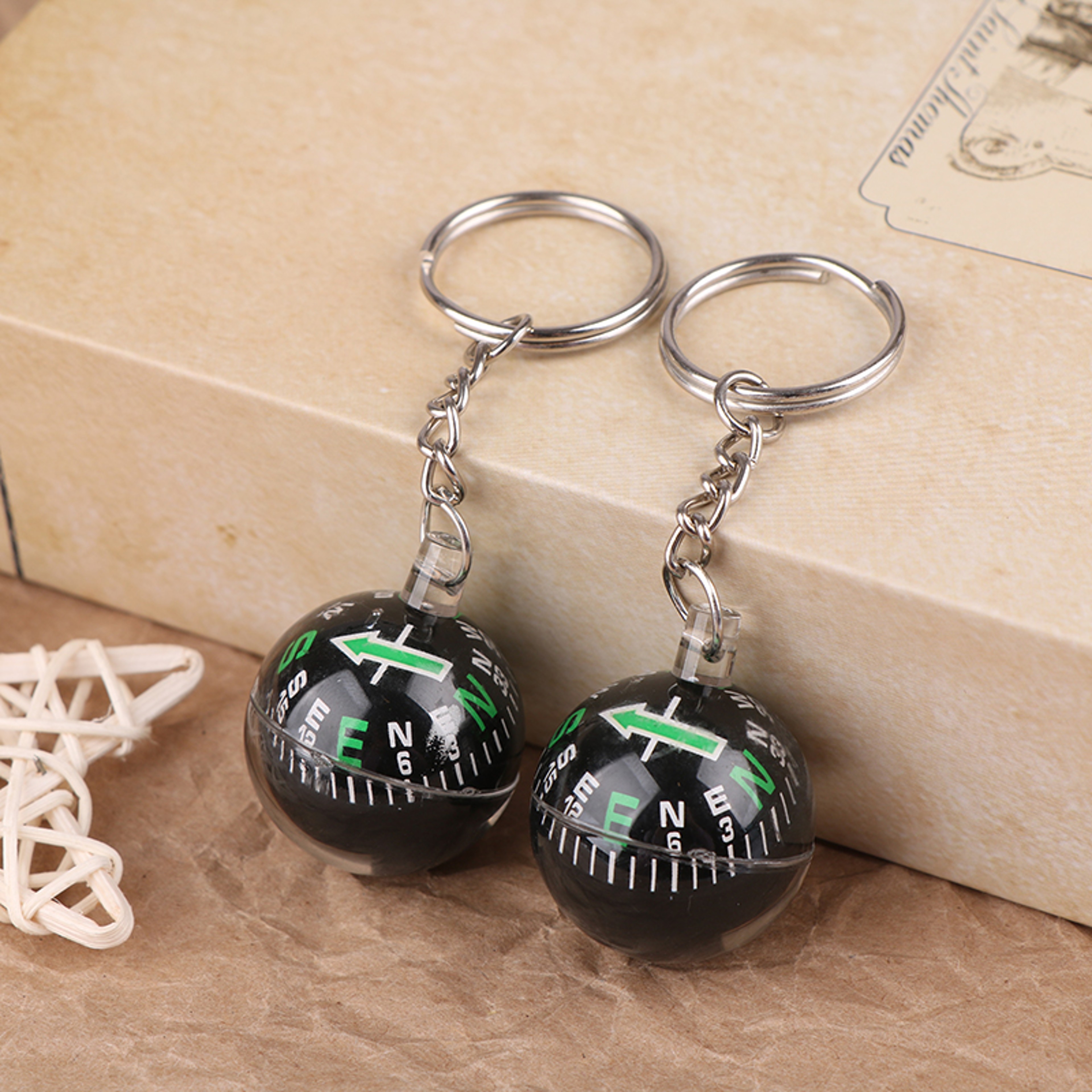 Portable Mini Survival Compass Keychain for Hiking Camping Navigation – view 8