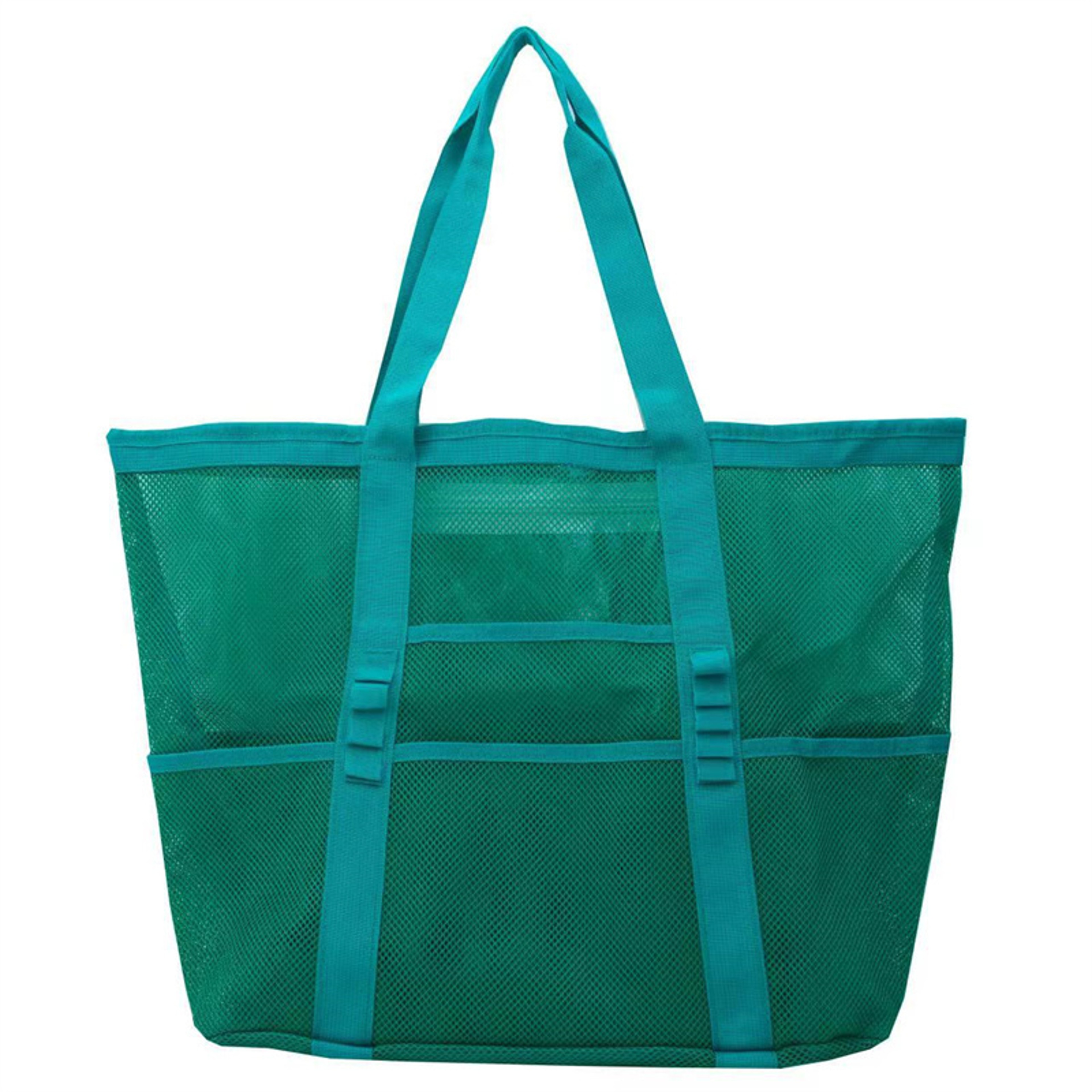 Large Capacity Mesh Beach Bag With Pockets Durable SandFree Organizer Tote 8