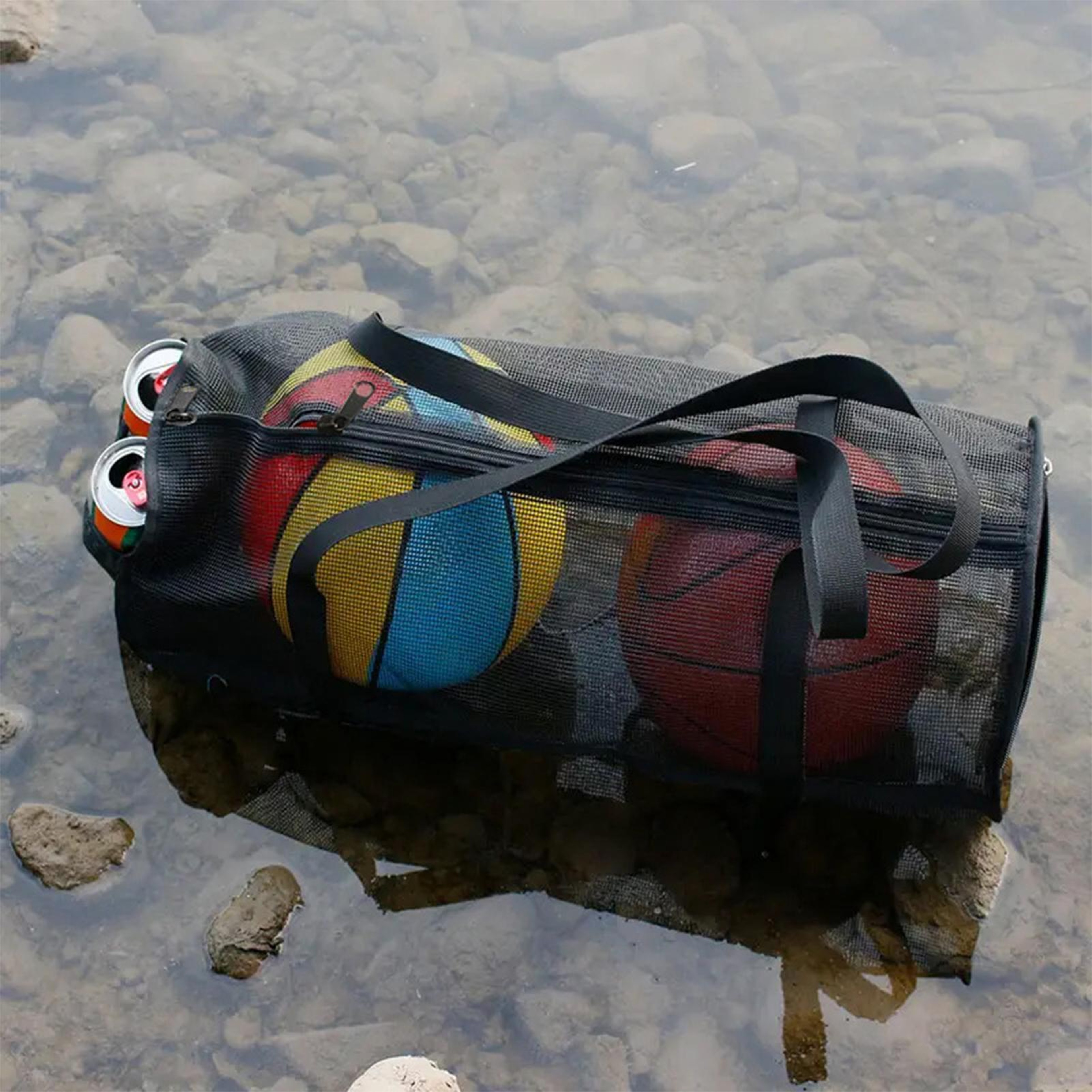 Portable Mesh Dive Bag Large Foldable Snorkel Gear Duffle For Travel Gym  Water Sports 2