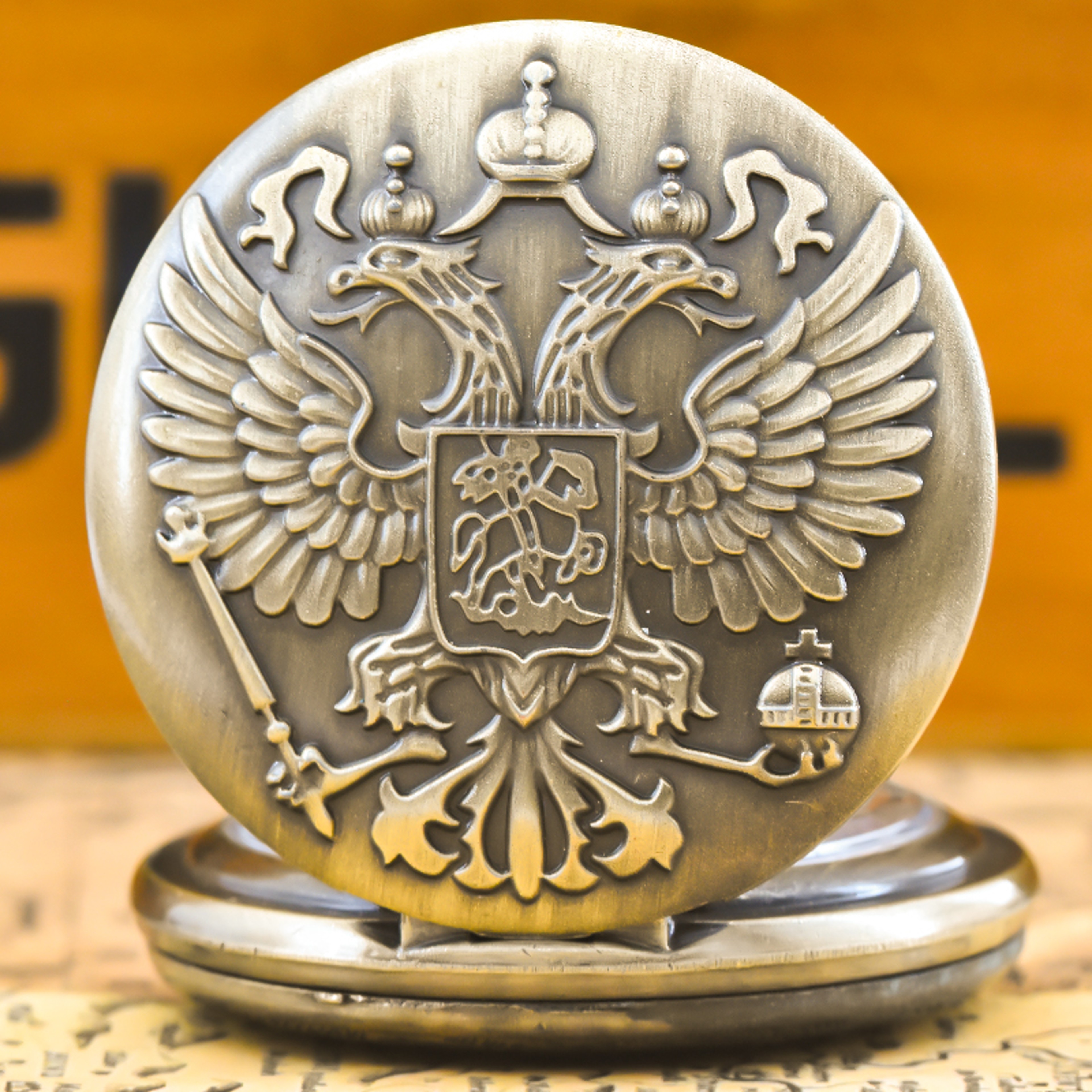 Vintage Steampunk Eagle Pocket Watch Necklace Quartz Antique Pendant Gift 4