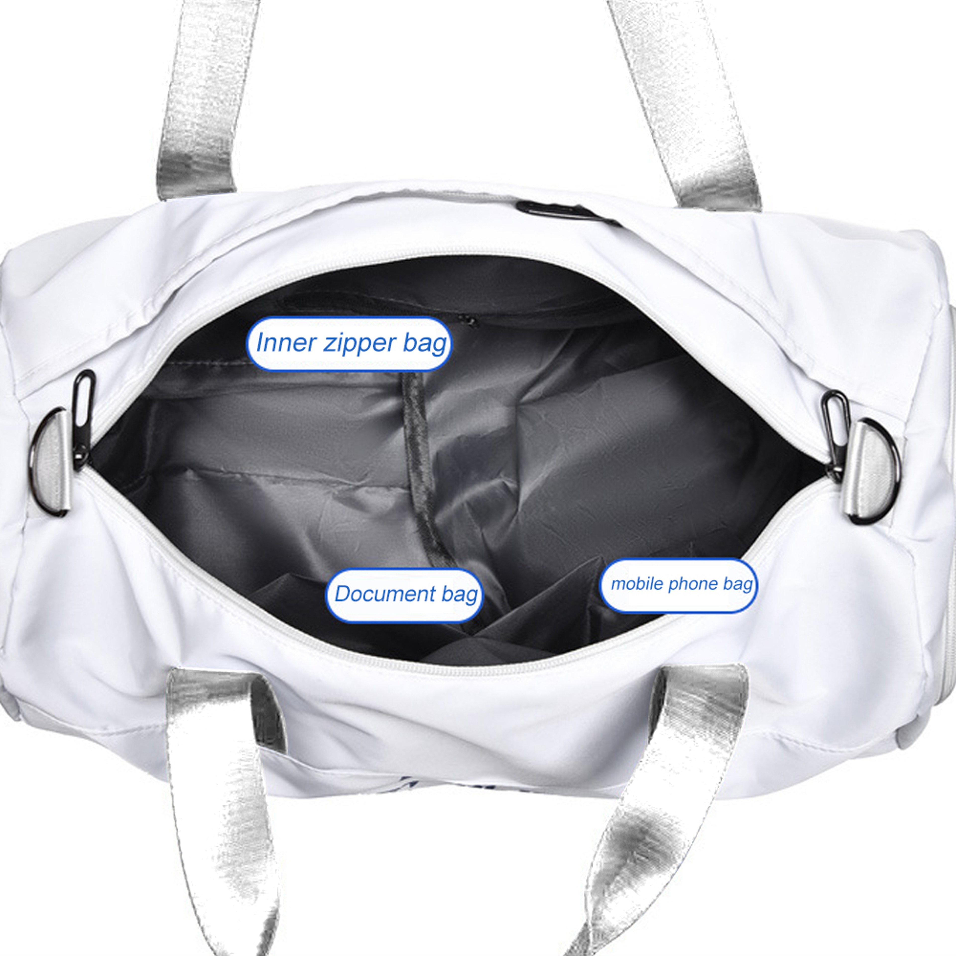 Gym Duffle Bag With Shoe Compartment And Wet Pocket Travel Sport Tote For Men And Women 3
