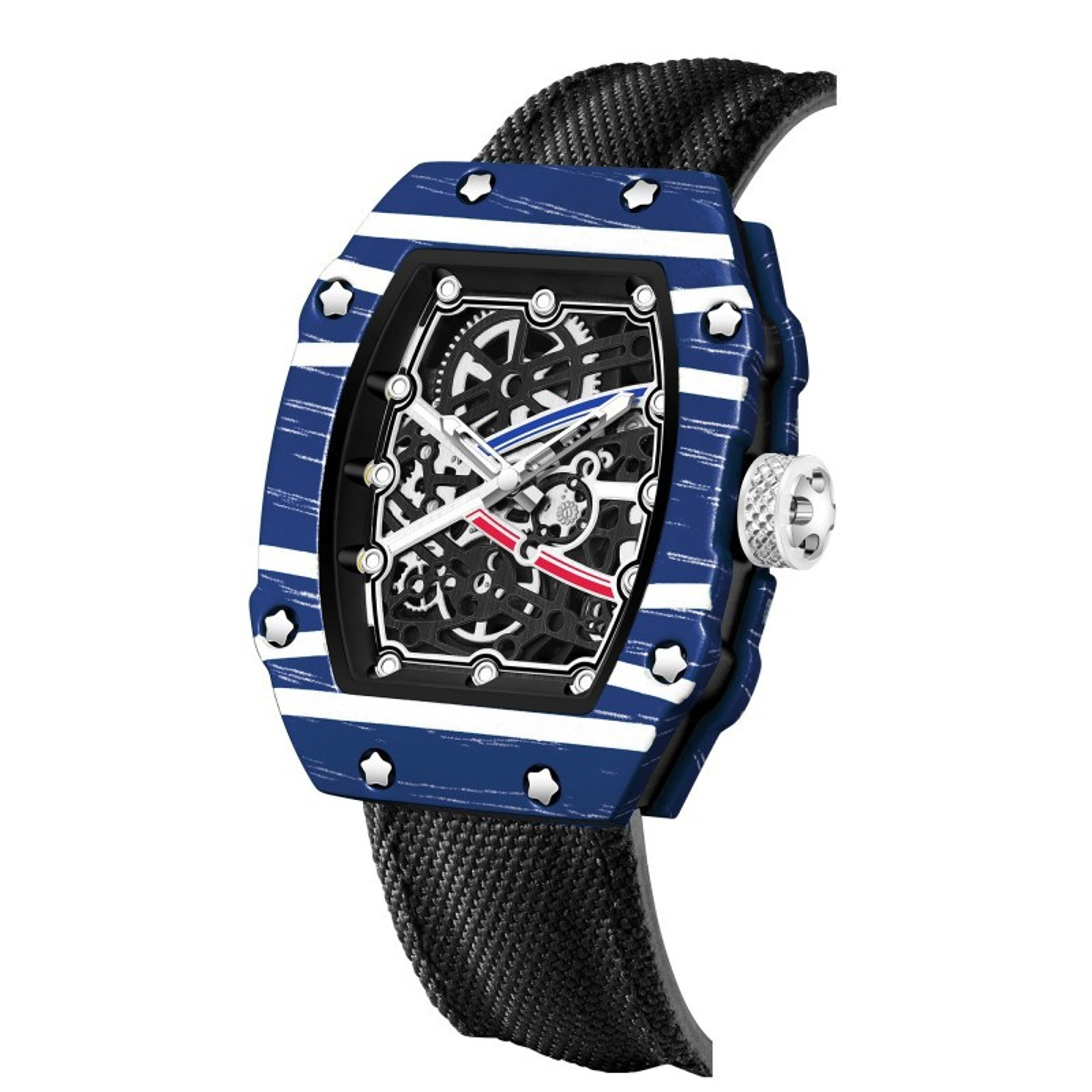Ultra Thin Barrel Shape Quartz Watch Nylon Strap Stylish Casual Timepiece 3