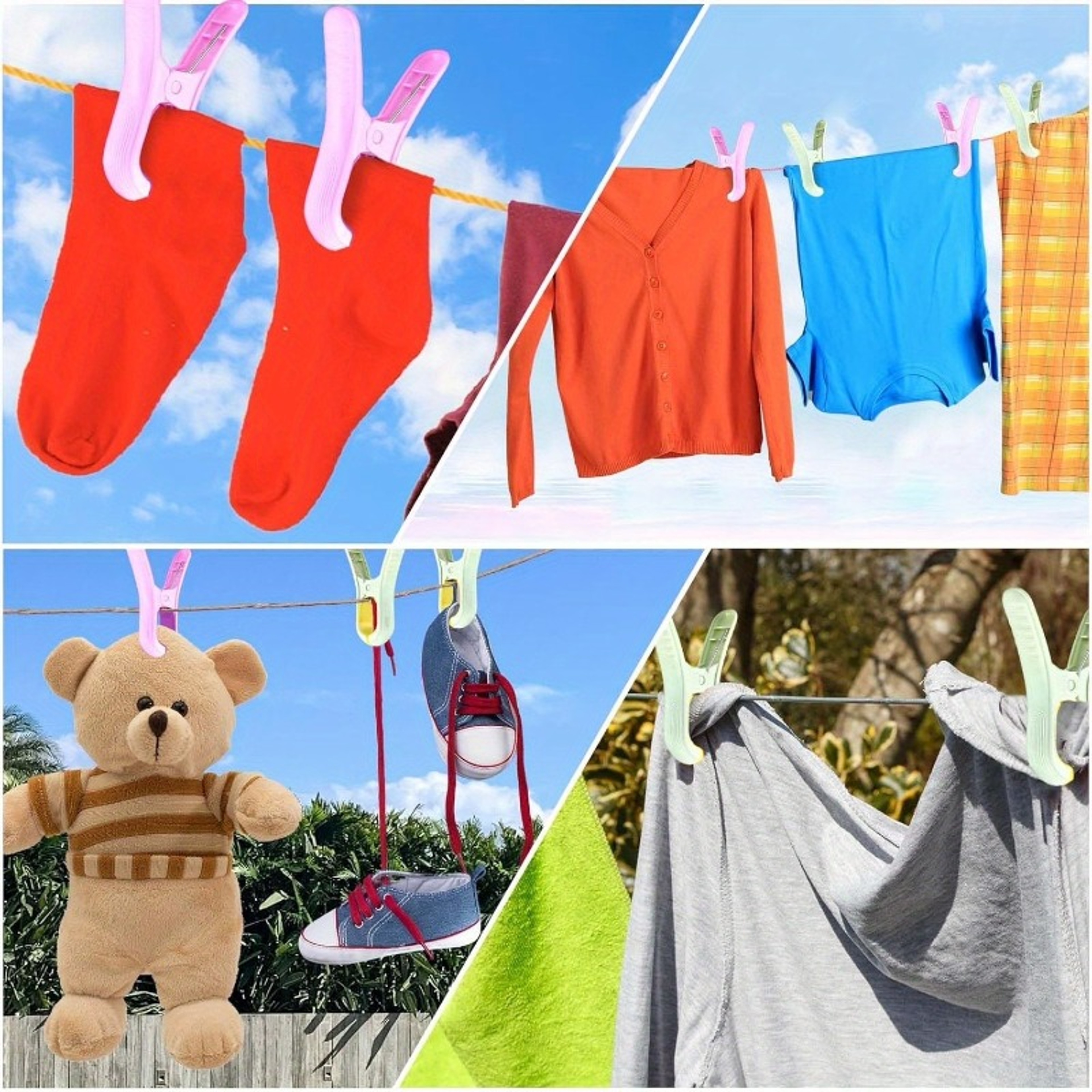Large Beach Towel Clips Windproof Non Slip Chair Holders For Pool Loungers 3
