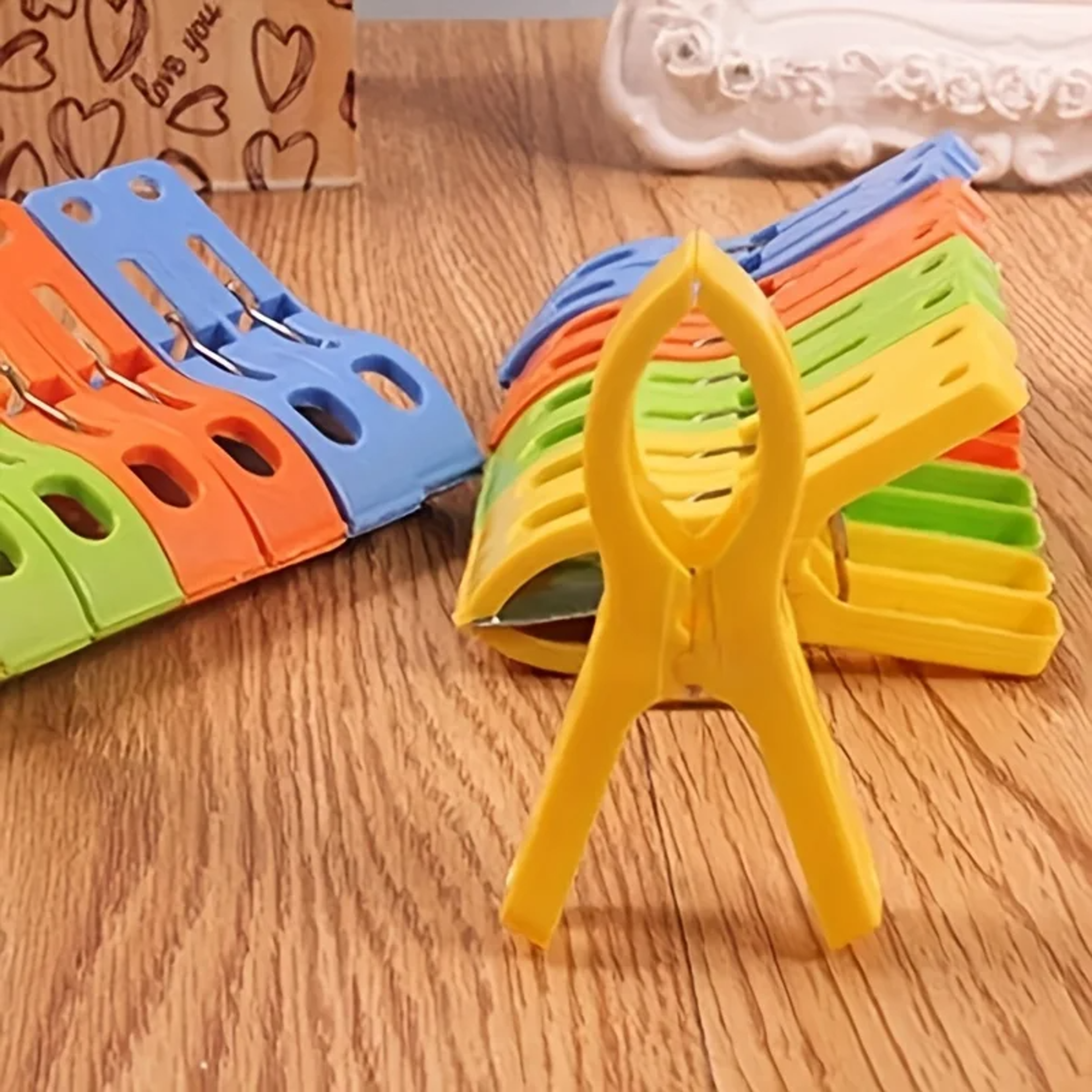 Heavy Duty Windproof Clothes Clips Large Laundry Drying Pins Set 1