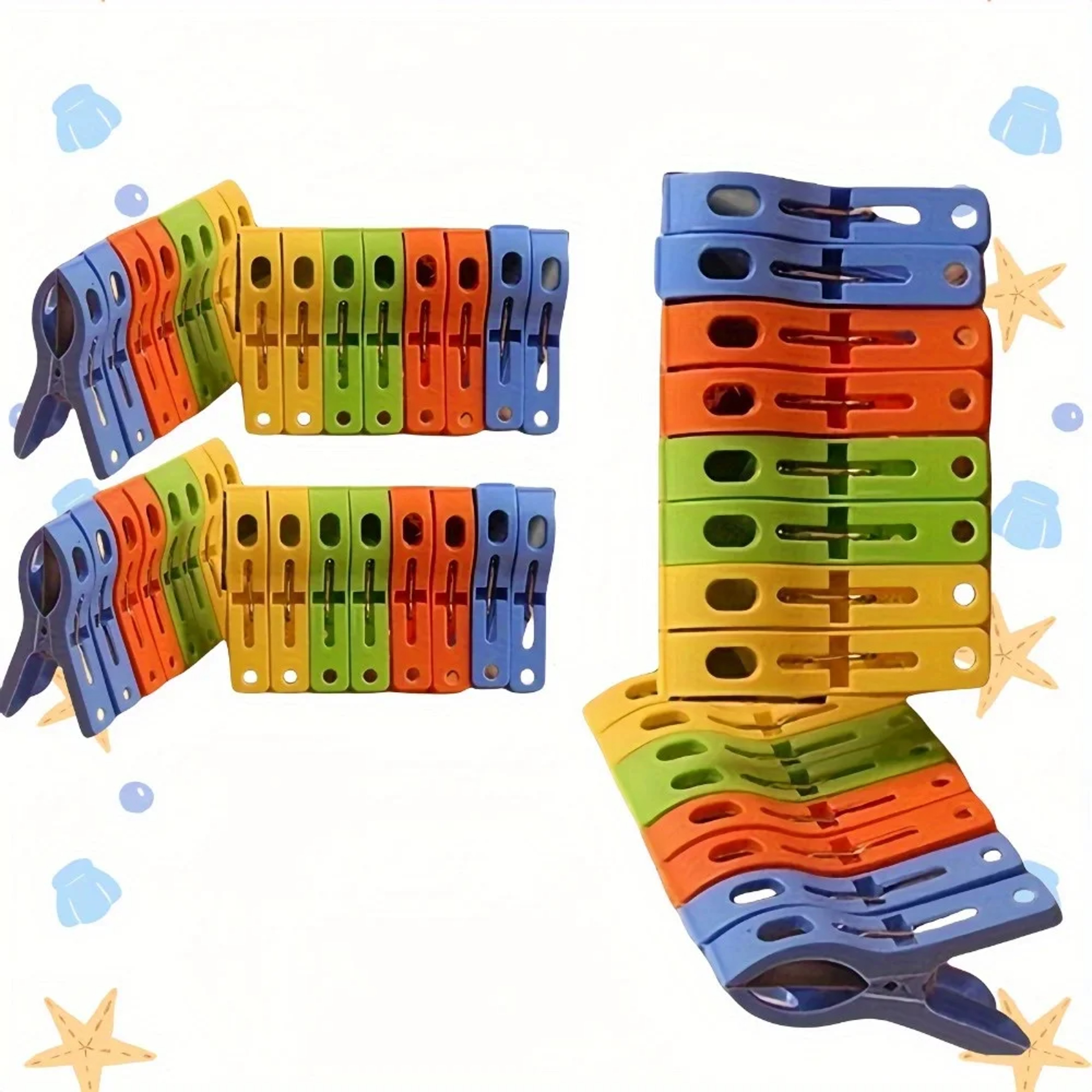 Heavy Duty Windproof Clothes Clips Large Laundry Drying Pins Set 0