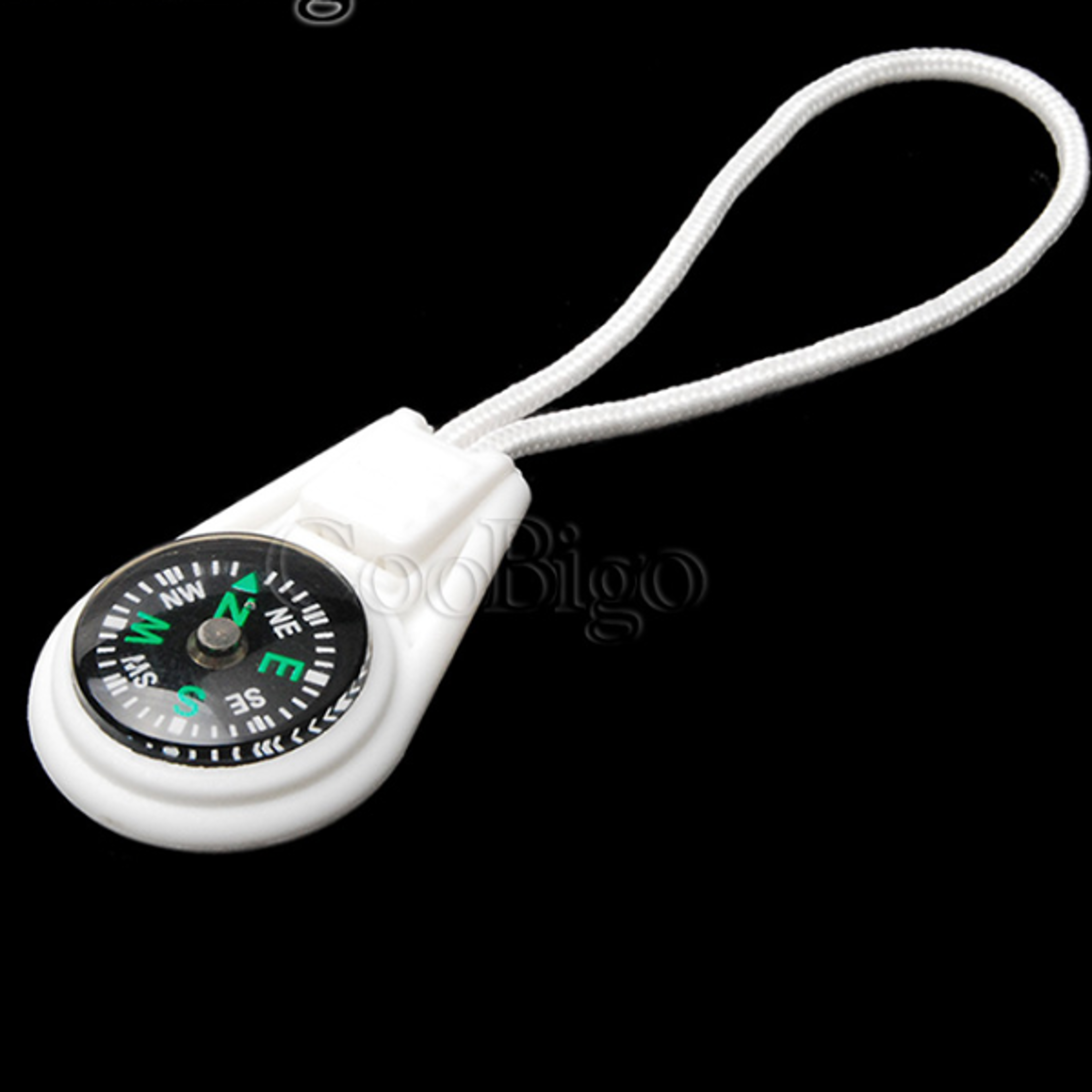 10Pcs Colorful Survival Keychain Zipper Pull Mini Compass for Outdoor Backpack Camping Hiking Pocket