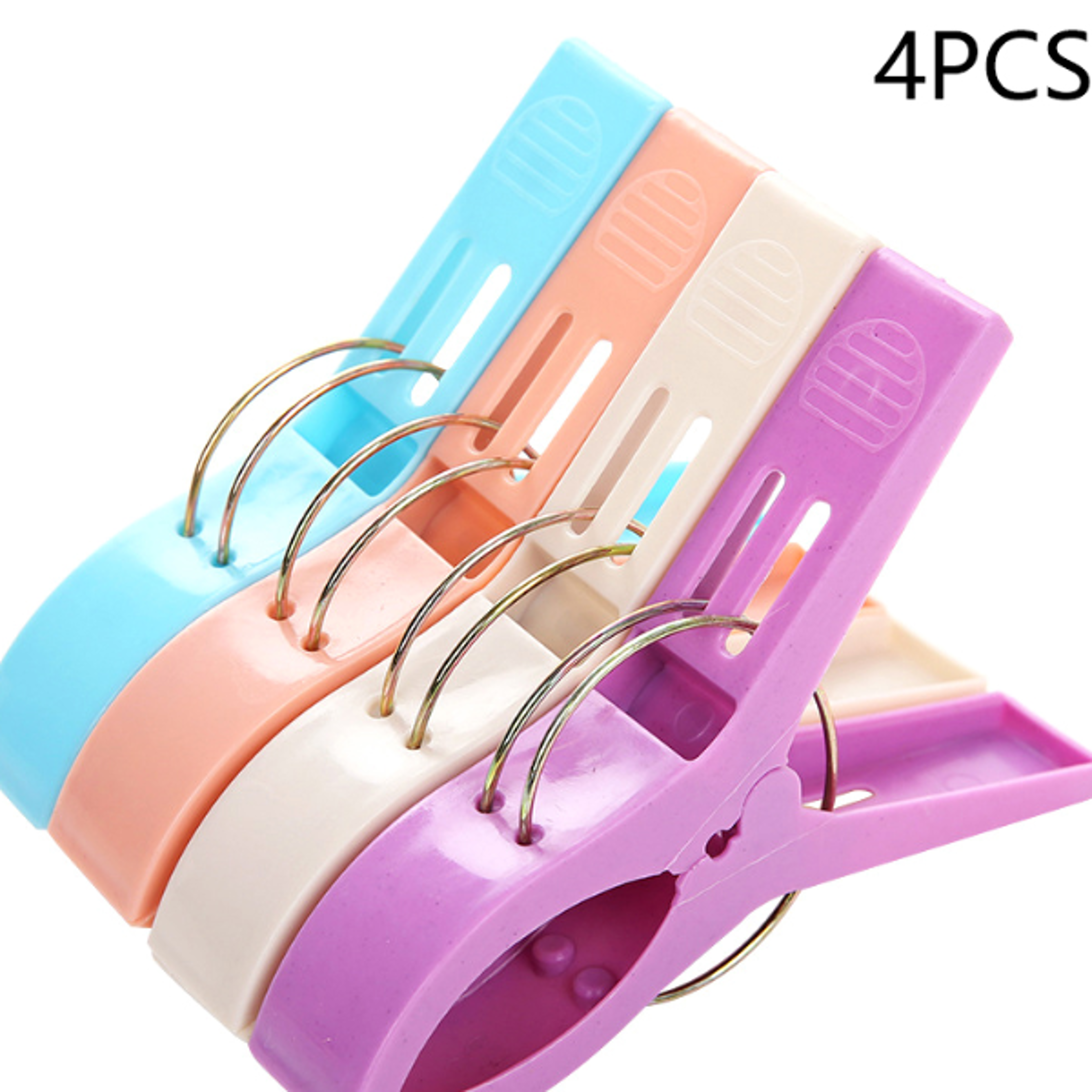 New 4Pcs Beach Towel Clips Plastic Quilt Pegs For Laundry Sunbed Lounger Clothes Pegs Home Bathroom