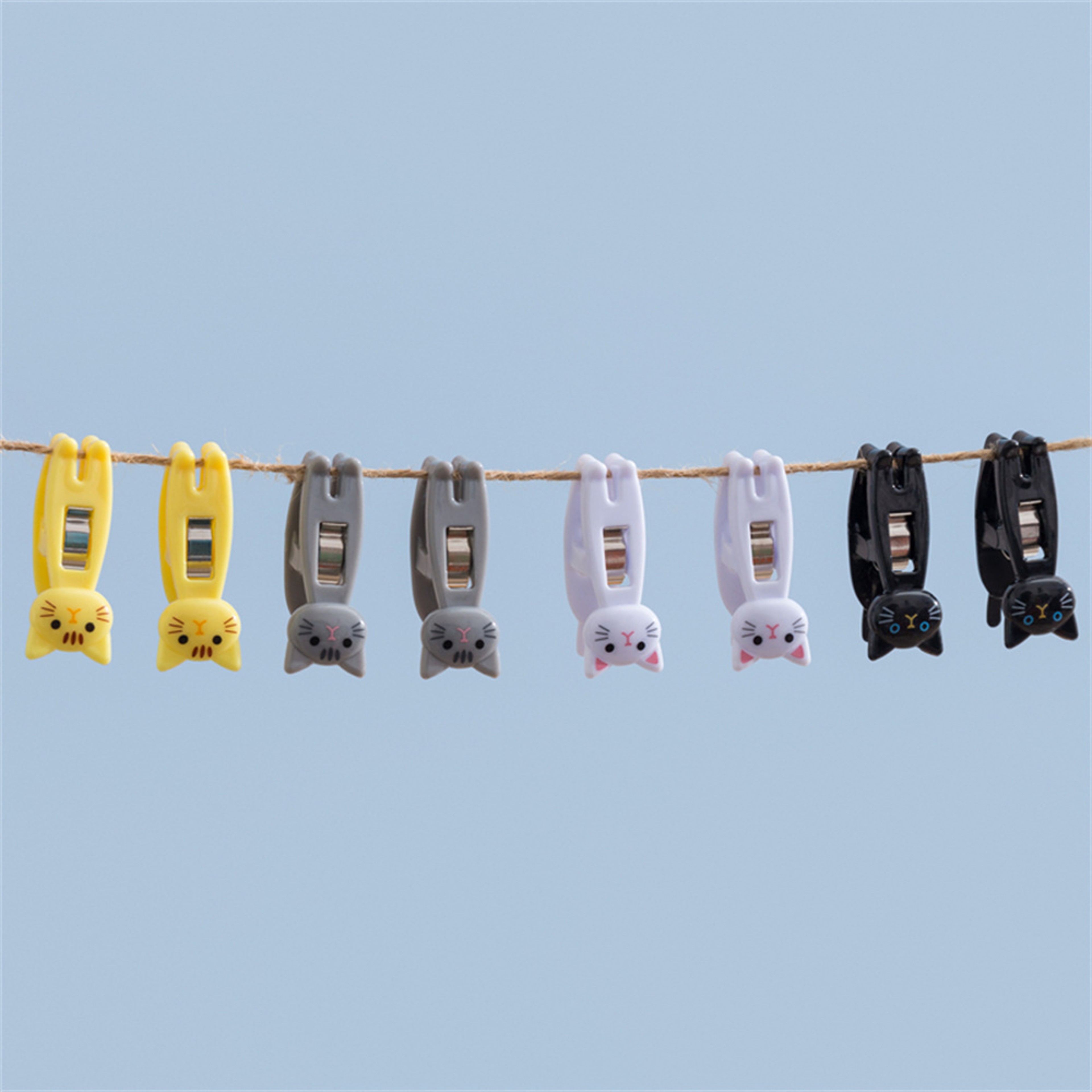 Cute Cartoon Cat Clips Multipurpose Snack Sealing And Bookmark Clips Set 3