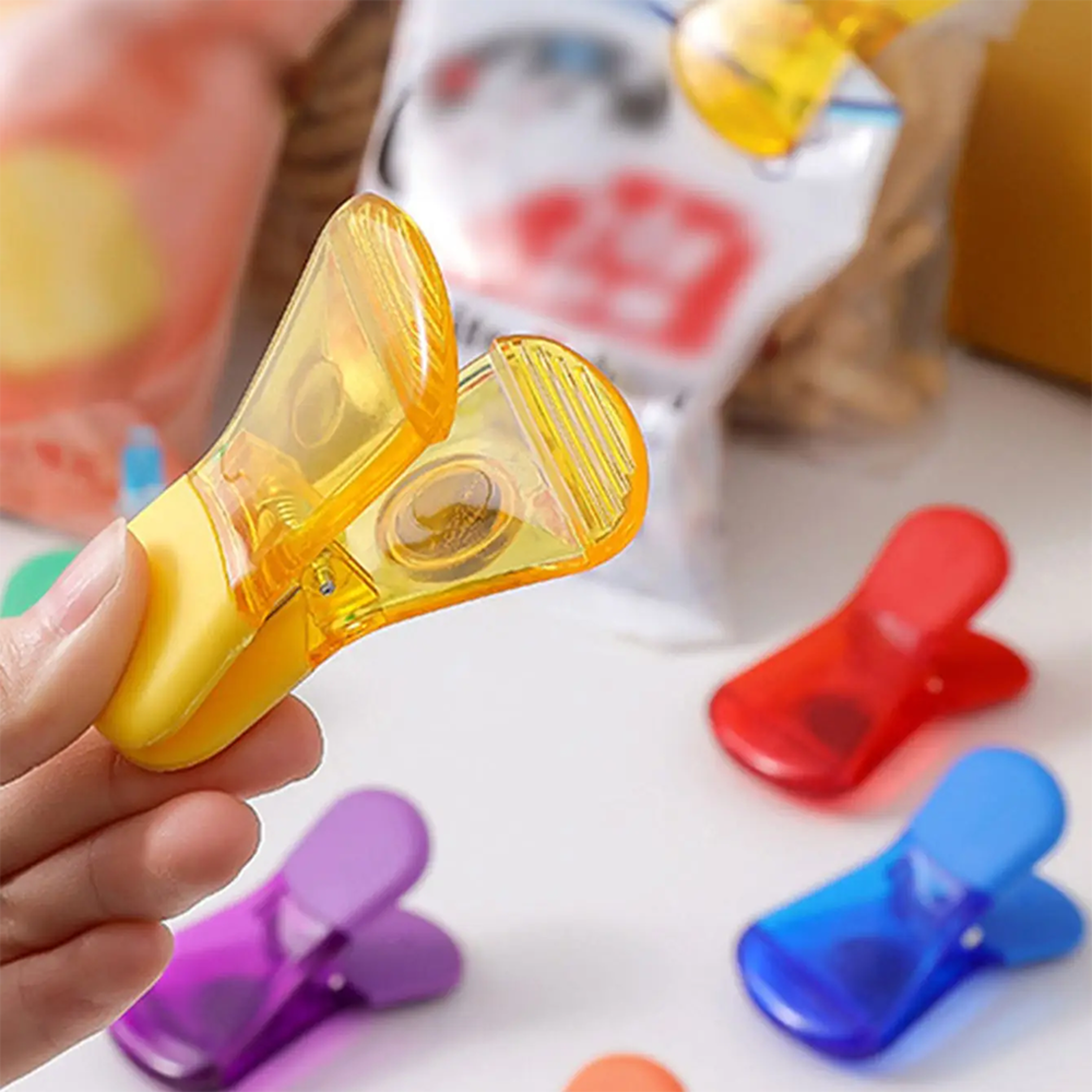 Portable Magnetic Bag Sealer Clips Reusable Food Sealing Clips Set 2
