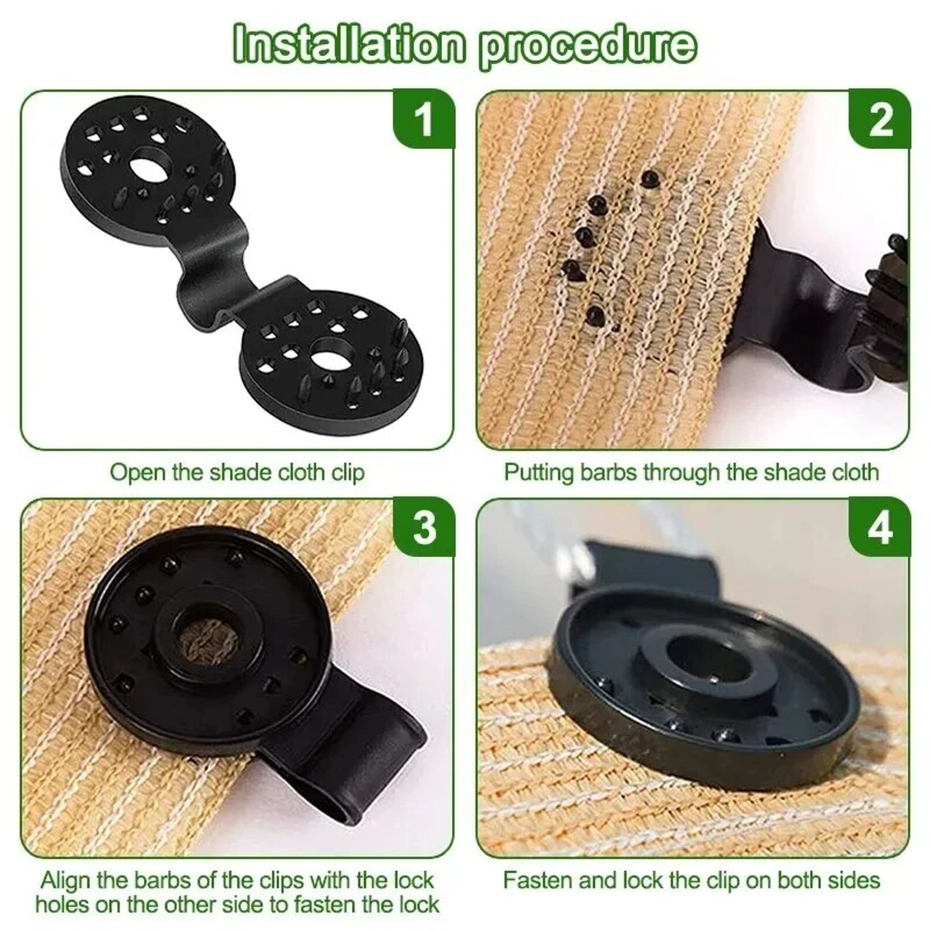 Heavy Duty Shade Cloth Clips Secure Sun Shade Netting Clamps For Garden Greenhouse 2