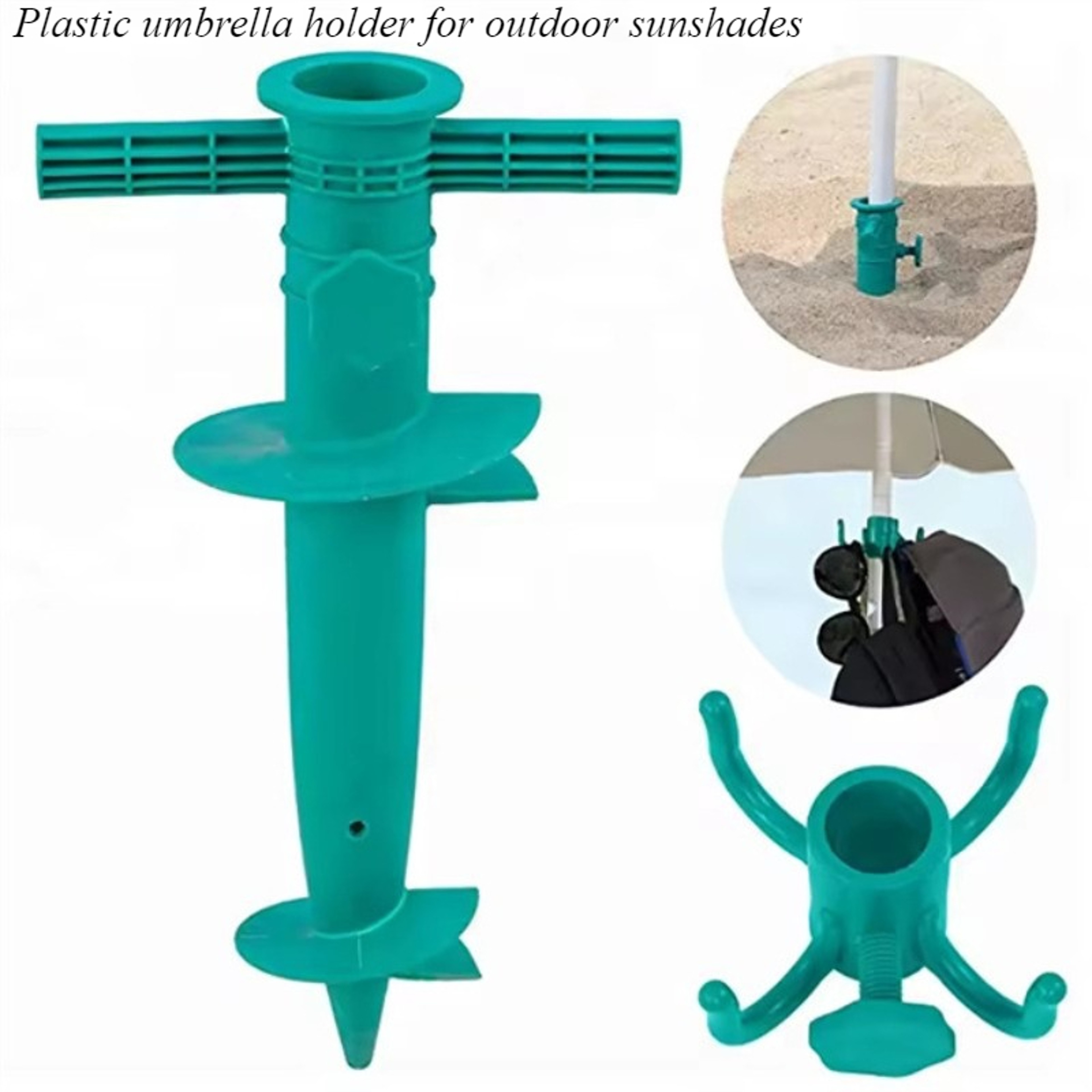 Portable Beach Umbrella Base Stand Sand Anchor Outdoor Patio Holder 0