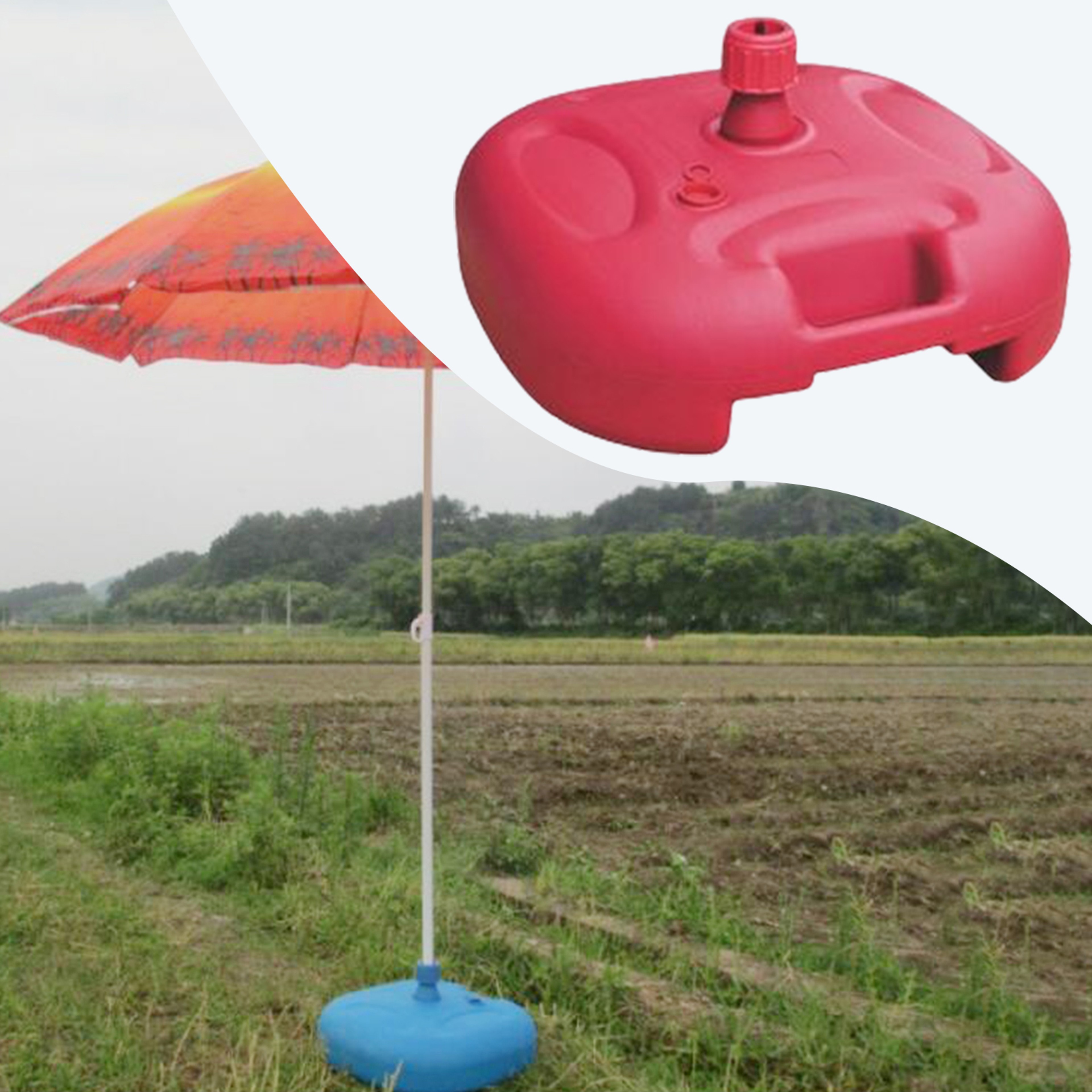 Heavy Duty Patio Umbrella Base Stand Water Filled Outdoor Parasol Holder 3