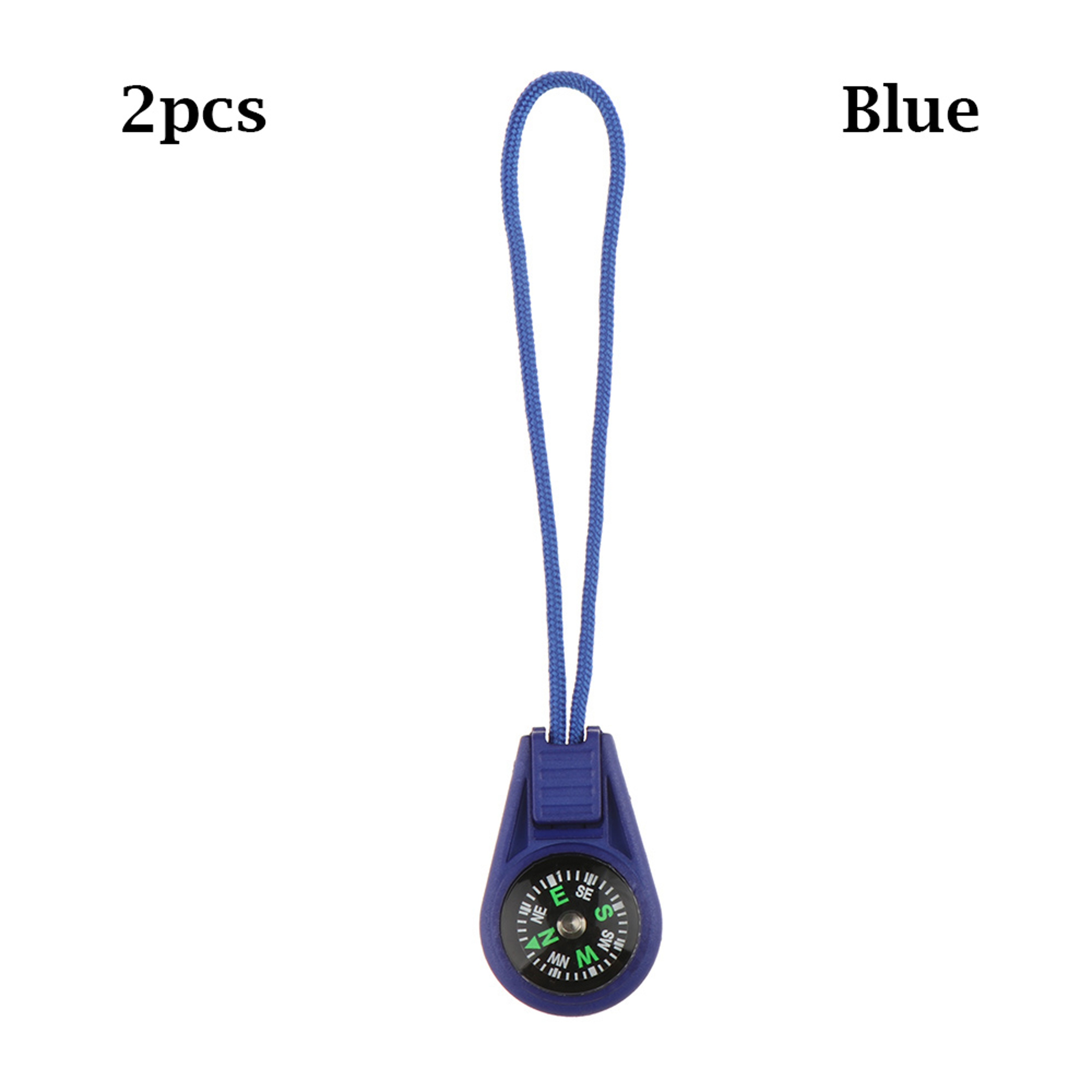 Mini Survival Compass Keychain Paracord Zipper Pull EDC Outdoor Navigation Tool 10