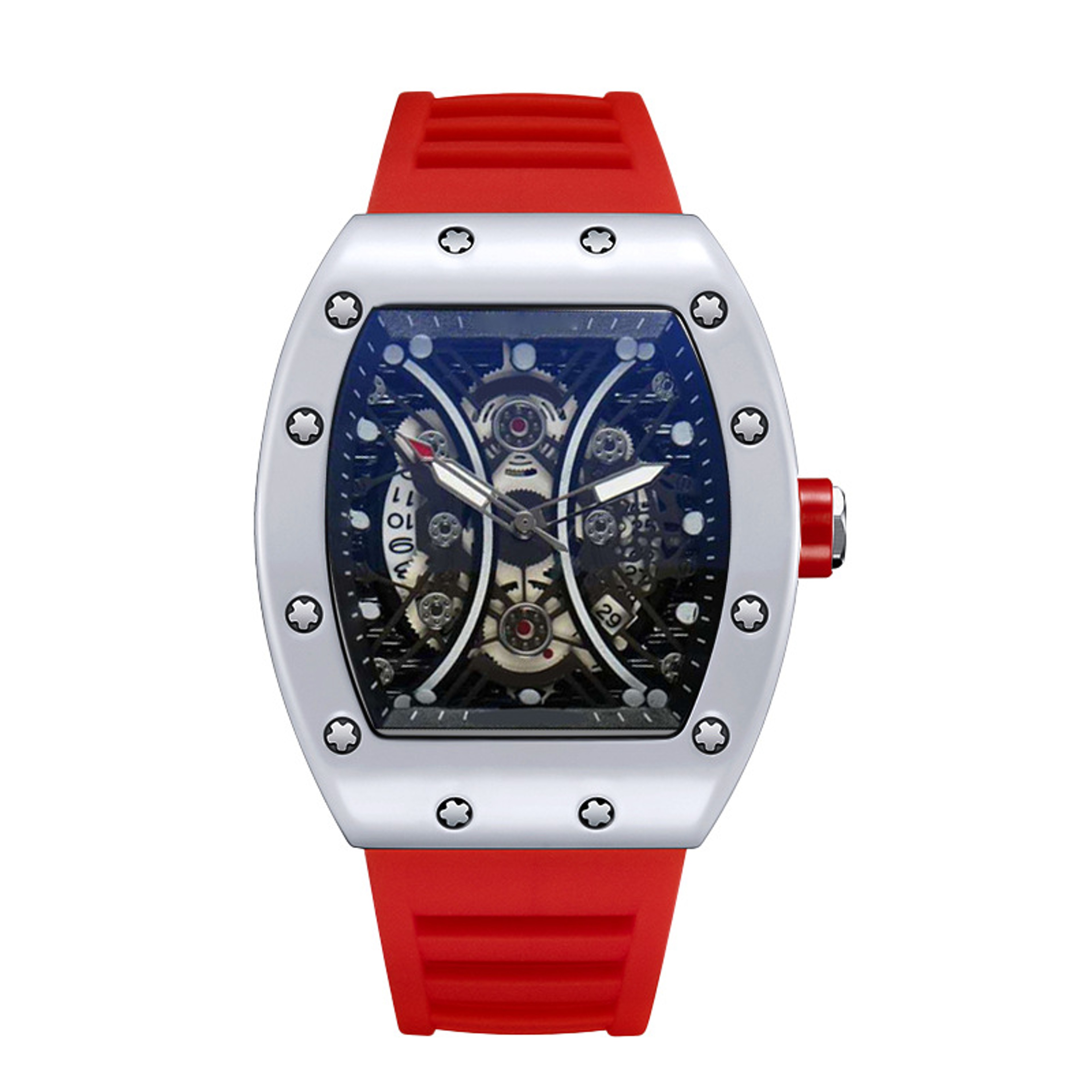 Luxury Wine Barrel Dial Mens Watch Luminous Sports Calendar Wristwatch 1
