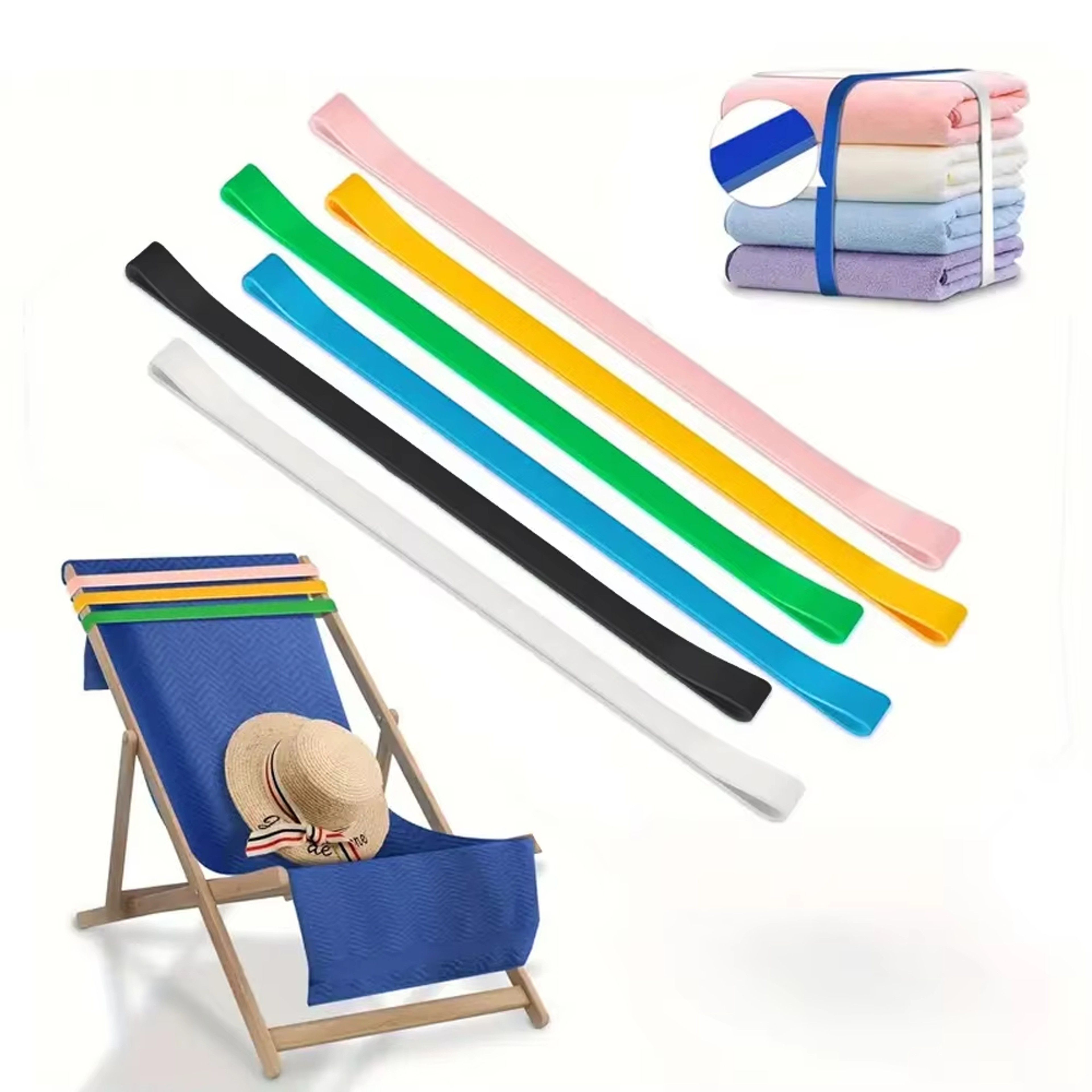 Windproof Beach Chair Towel Bands Elastic Clips For Pool And Cruise Loungers 1