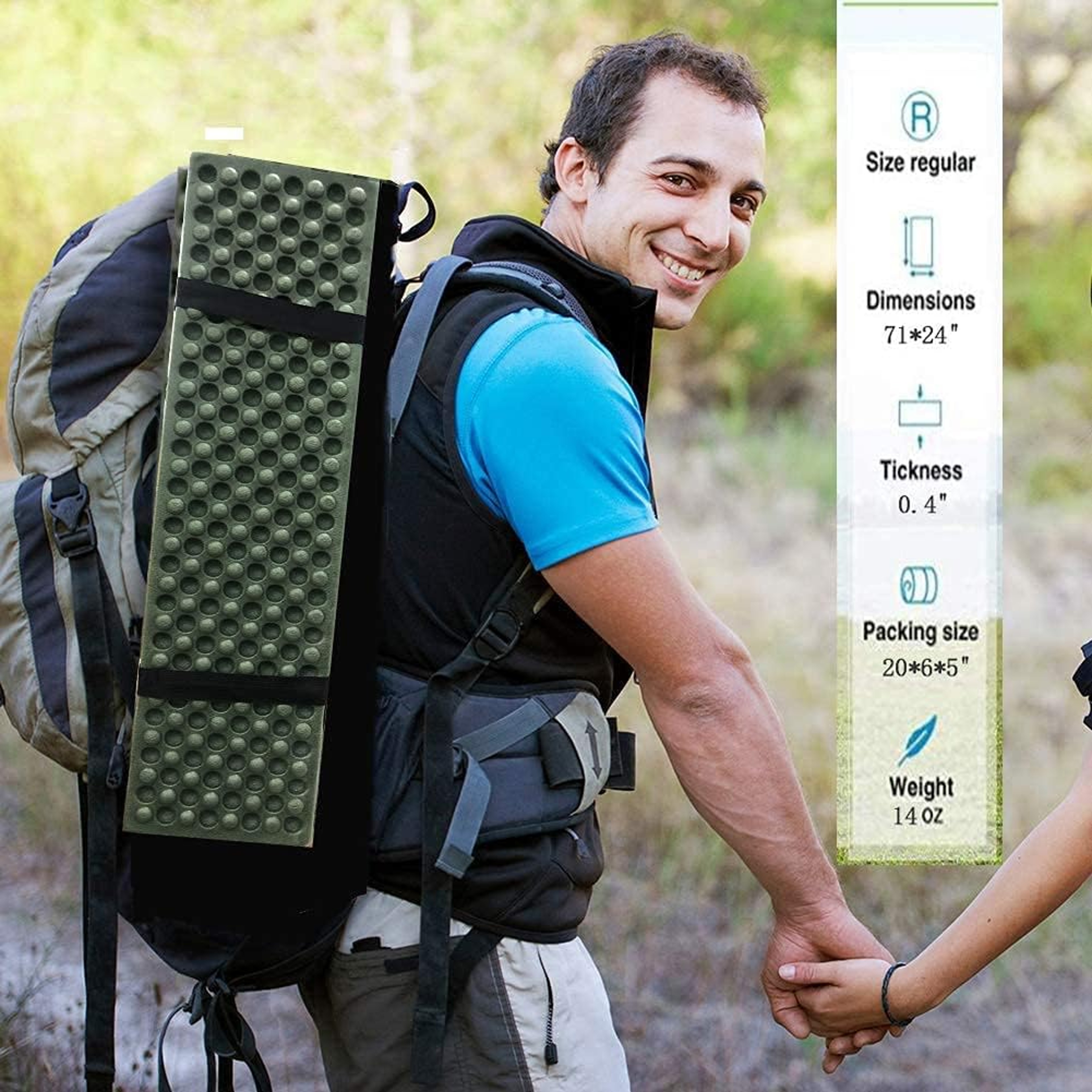 Foldable Camping Sleeping Pad Moisture Proof Foam Picnic Mat Lightweight Backpacking Cushion 3