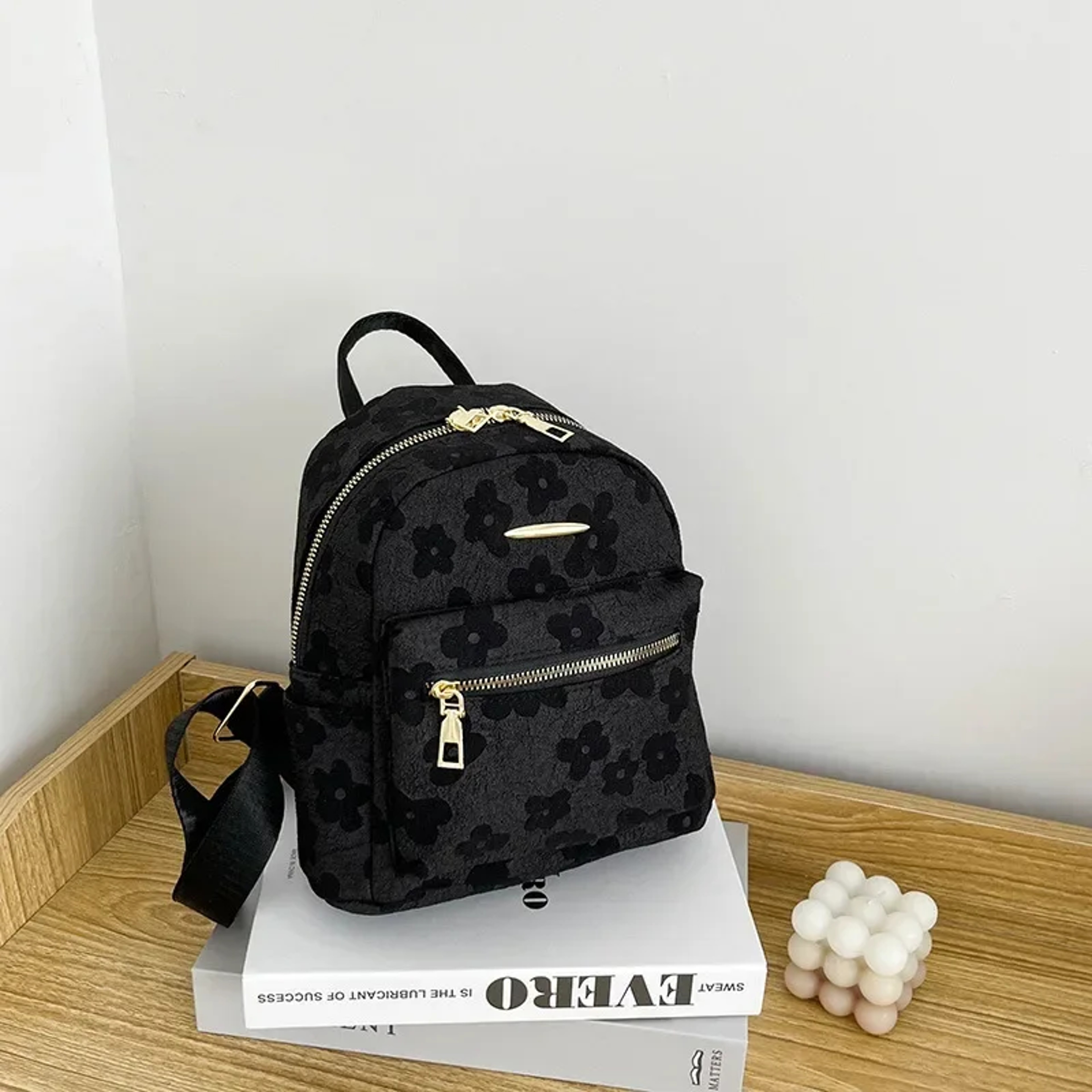 Floral Mini Leather Backpack For Women Small Shoulder Bag Phone Pouch Travel Purse 7