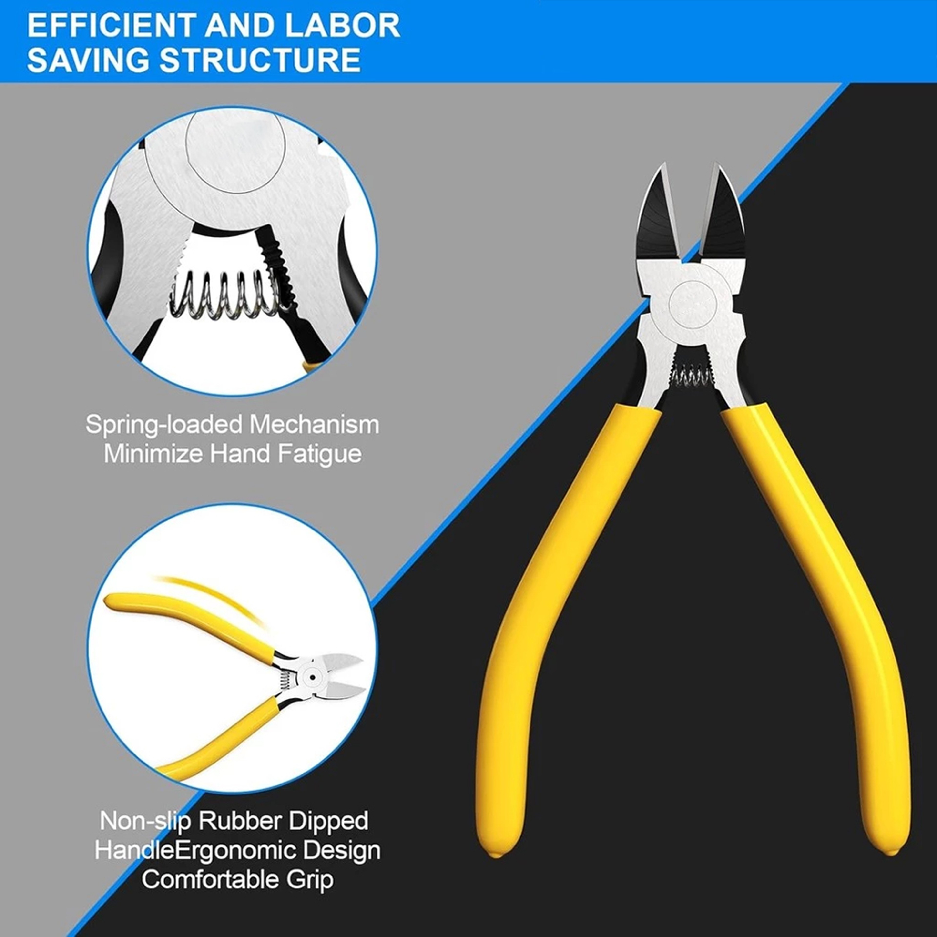 Ultra Sharp Precision Wire Cutters Mini Diagonal Pliers With Spring Loaded Grip 2