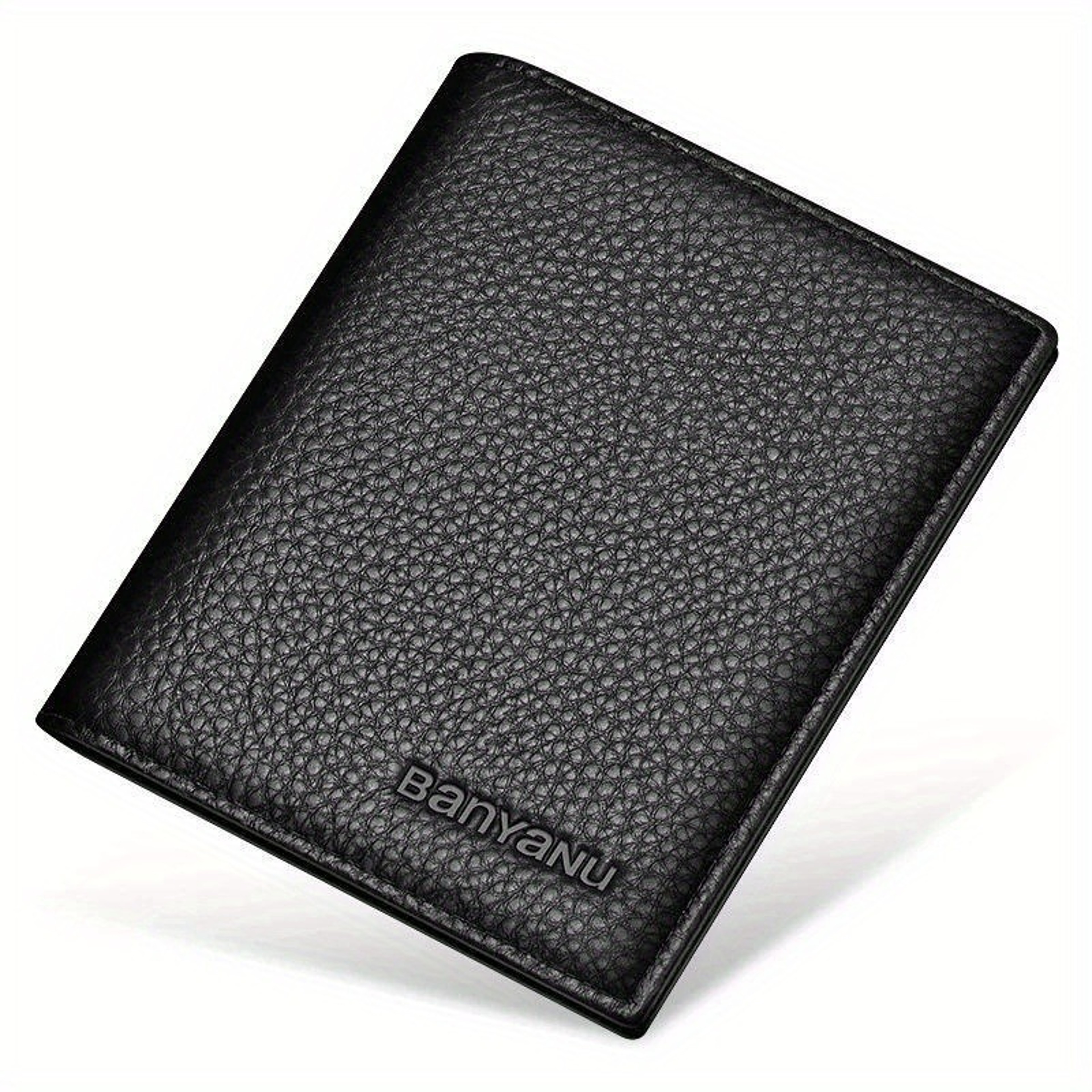 Genuine Leather RFID Blocking Slim Wallet For Men Vertical Card Holder With Coin Pocket 0