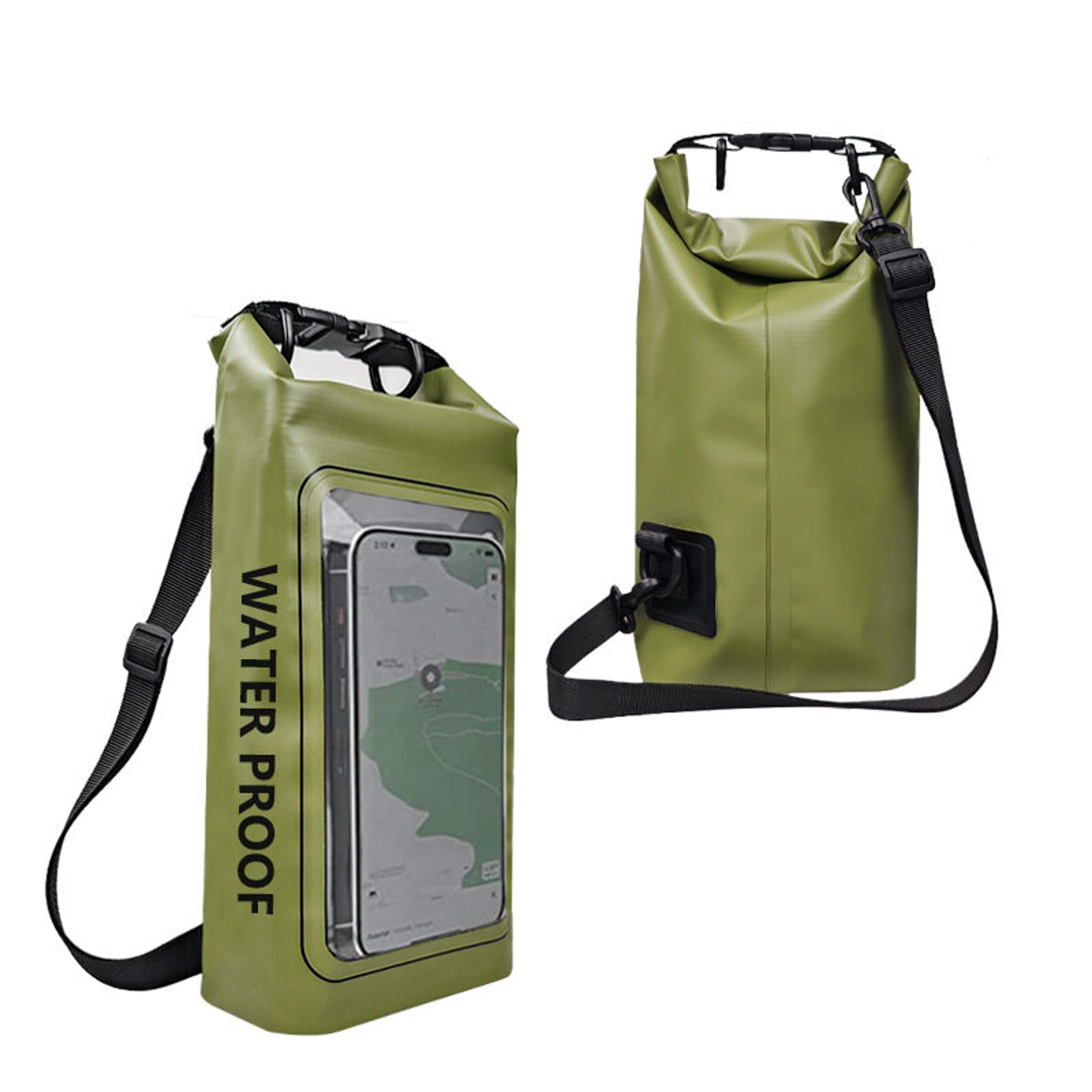 Waterproof Dry Bag With Touch Screen Window Lightweight Kayak Shoulder Bag For Outdoor Adventures 12