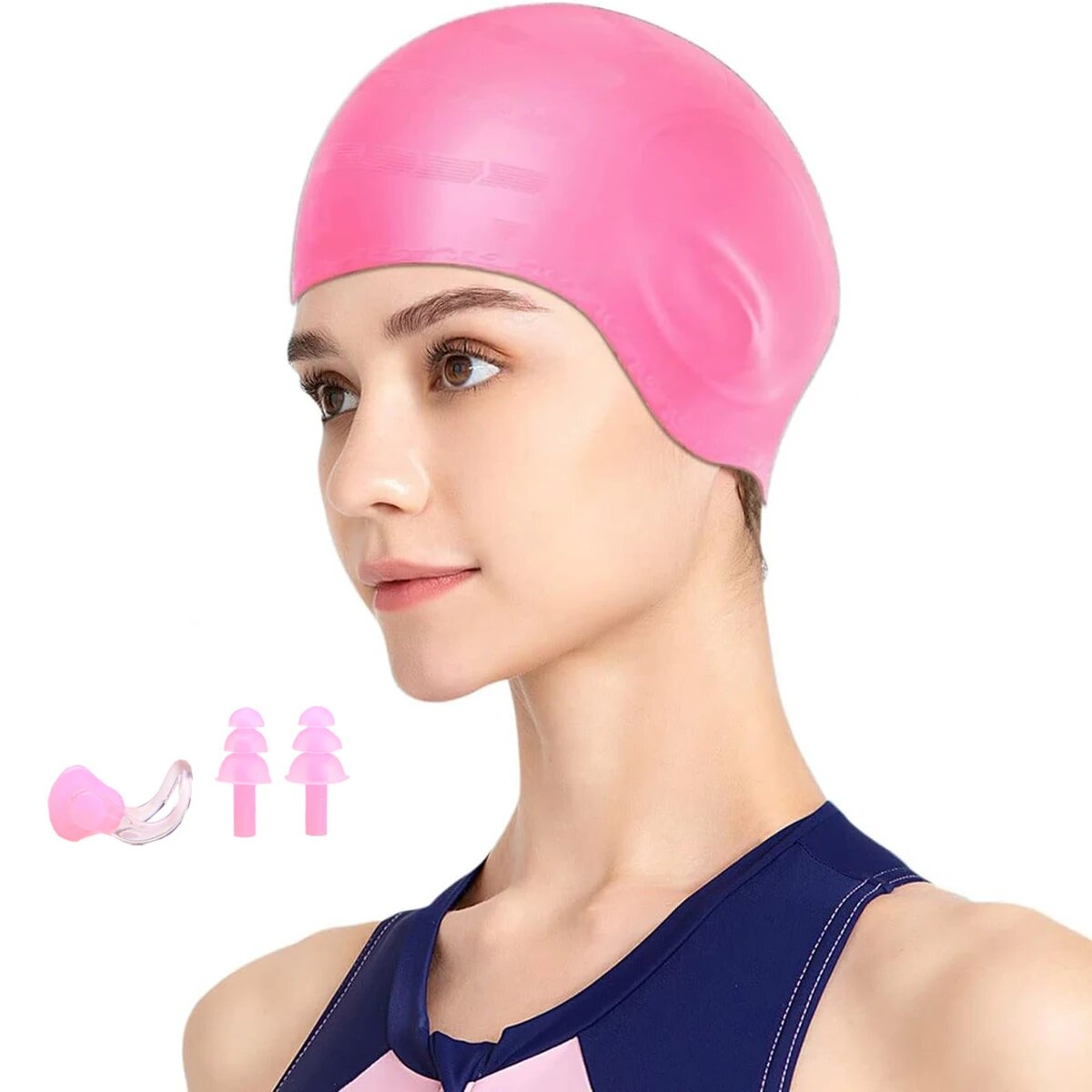 Silicone Waterproof Swimming Cap With Ear Protection For Men And Women 2