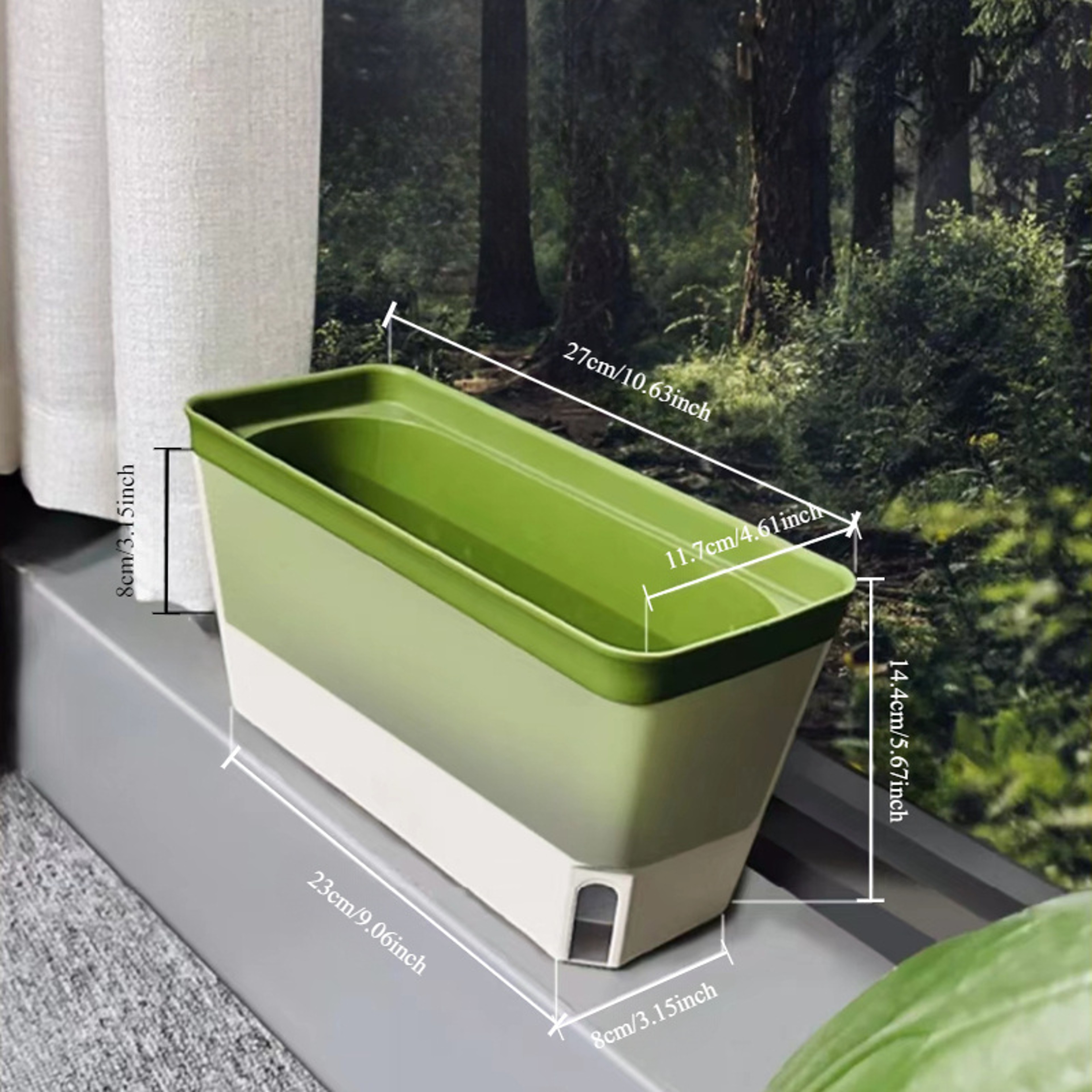 Self Watering Herb Planter Kit Indoor Windowsill Garden with Water Level Indicator – view 3