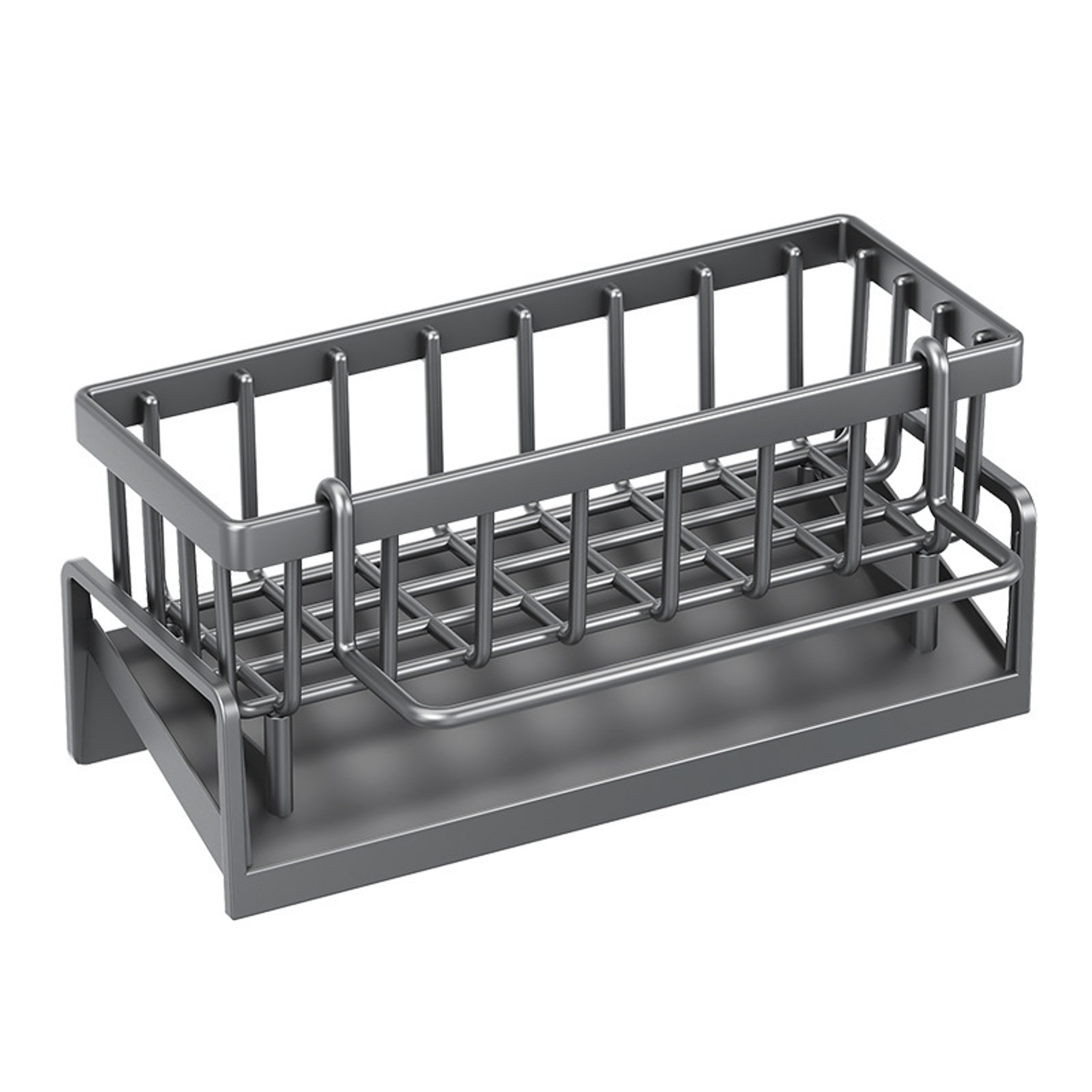 No Punch Sink Faucet Organizer Rack Kitchen Drainage Shelf With Sponge And Rag Holder 0