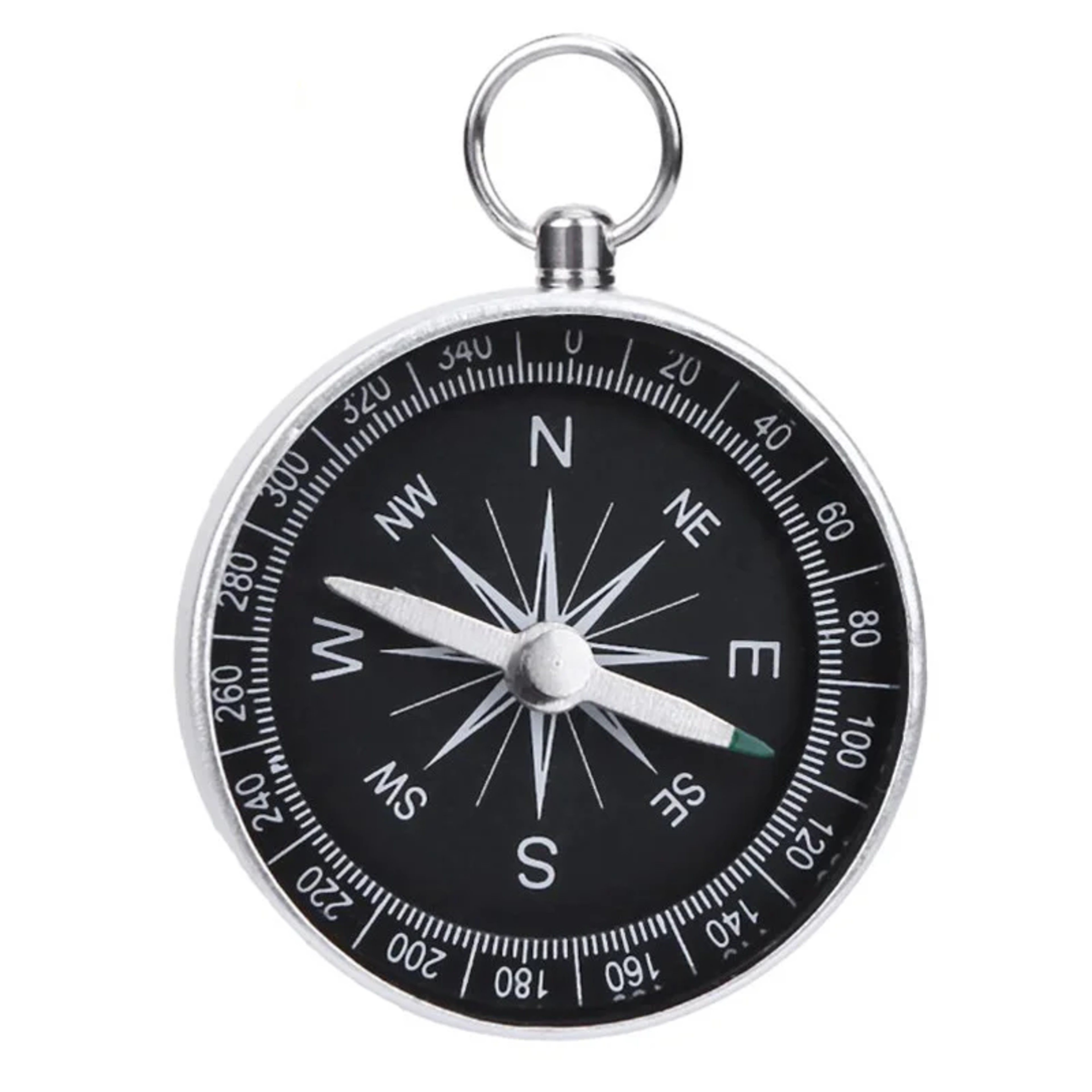 Mini Aluminum Alloy Compass Keychain Portable Outdoor Navigation Tool 1