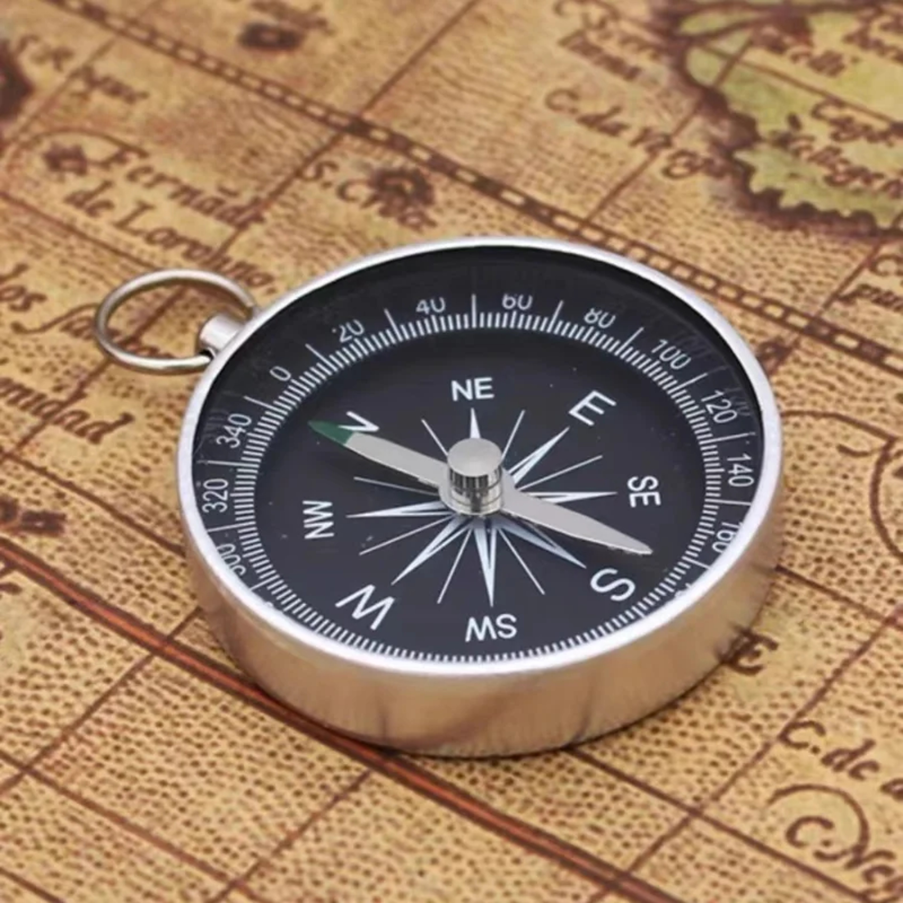 Mini Aluminum Alloy Compass Keychain Portable Outdoor Navigation Tool 3