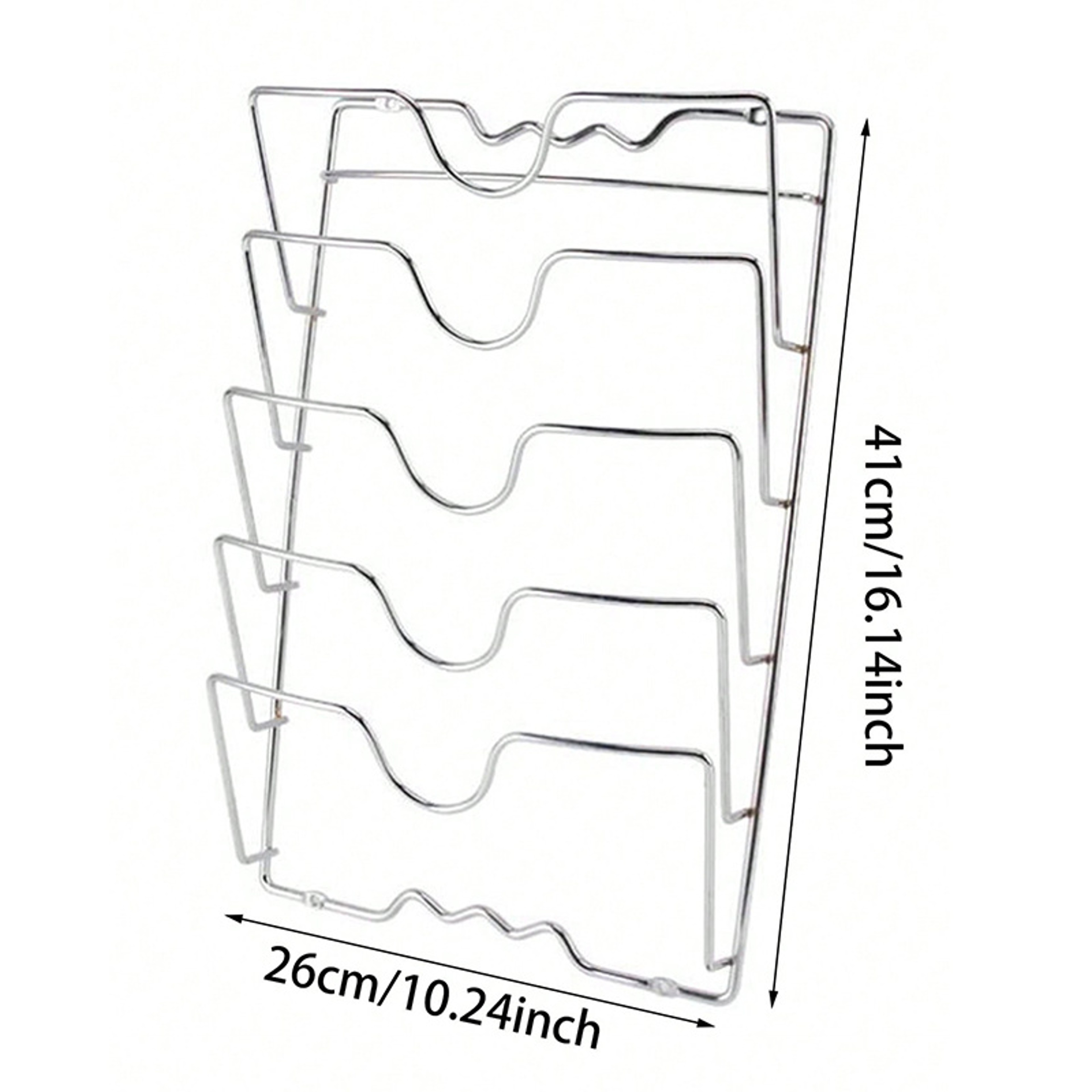 Wall Mounted Pot Lid Organizer Rack RustFree Kitchen Storage Holder 6