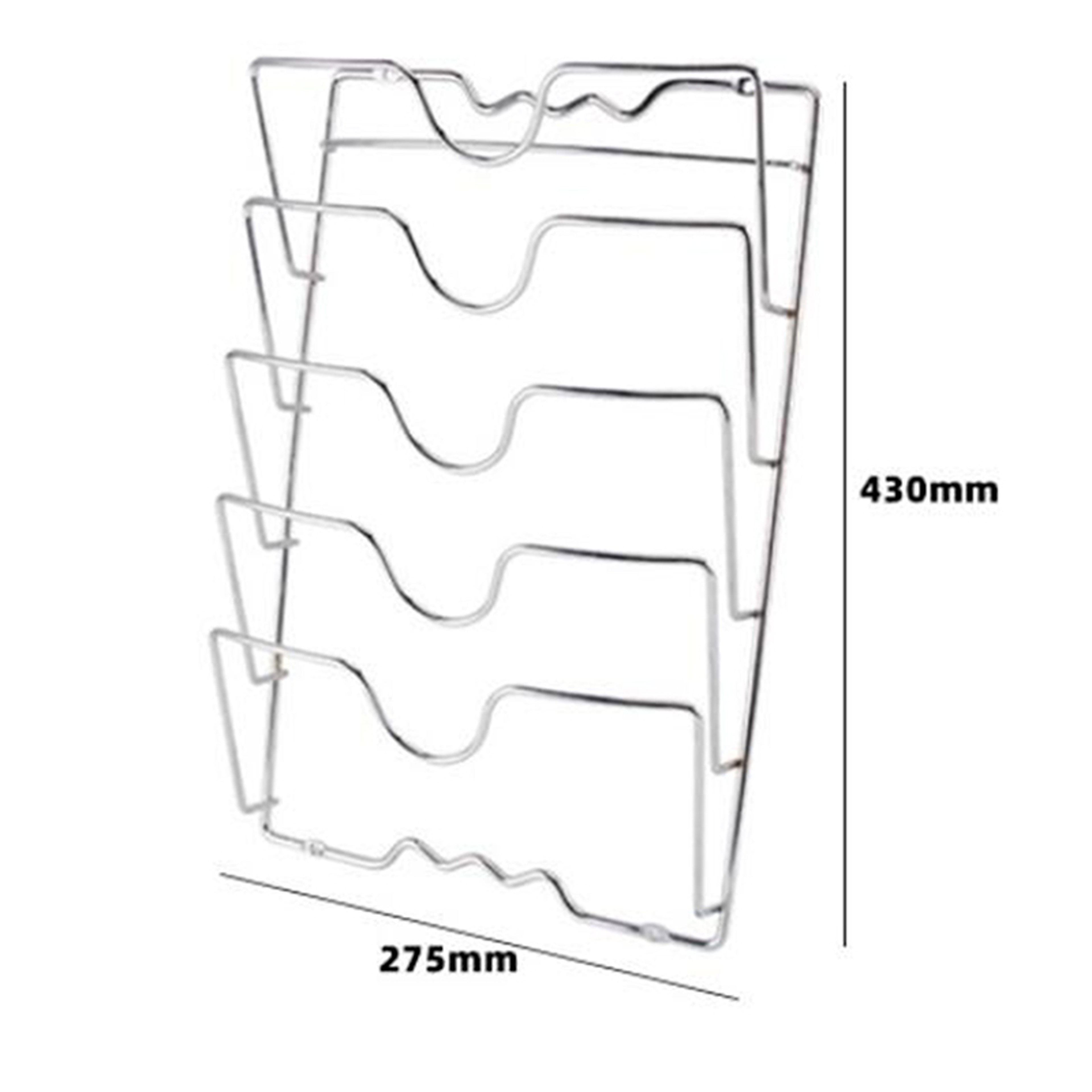 Wall Mounted Pot Lid Organizer Rack RustFree Kitchen Storage Holder 5